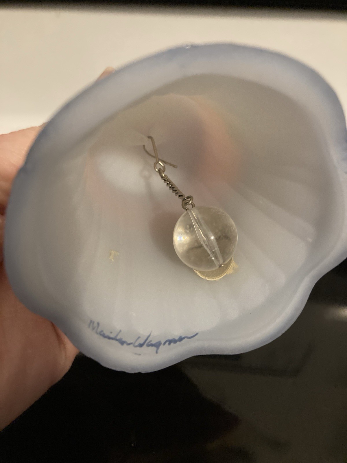 Fenton Glass M. Wagner Handpainted Mini Bell 4” Tiny Flaw