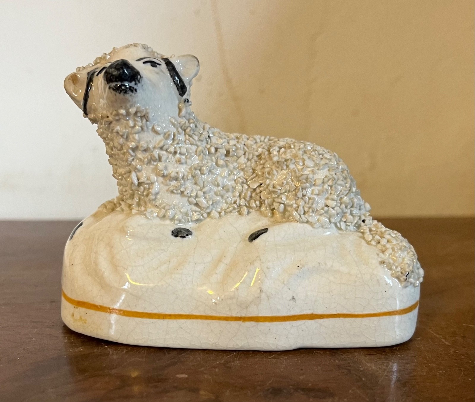 Antique 19th c. English Regency Staffordshire Figure of a Sheep