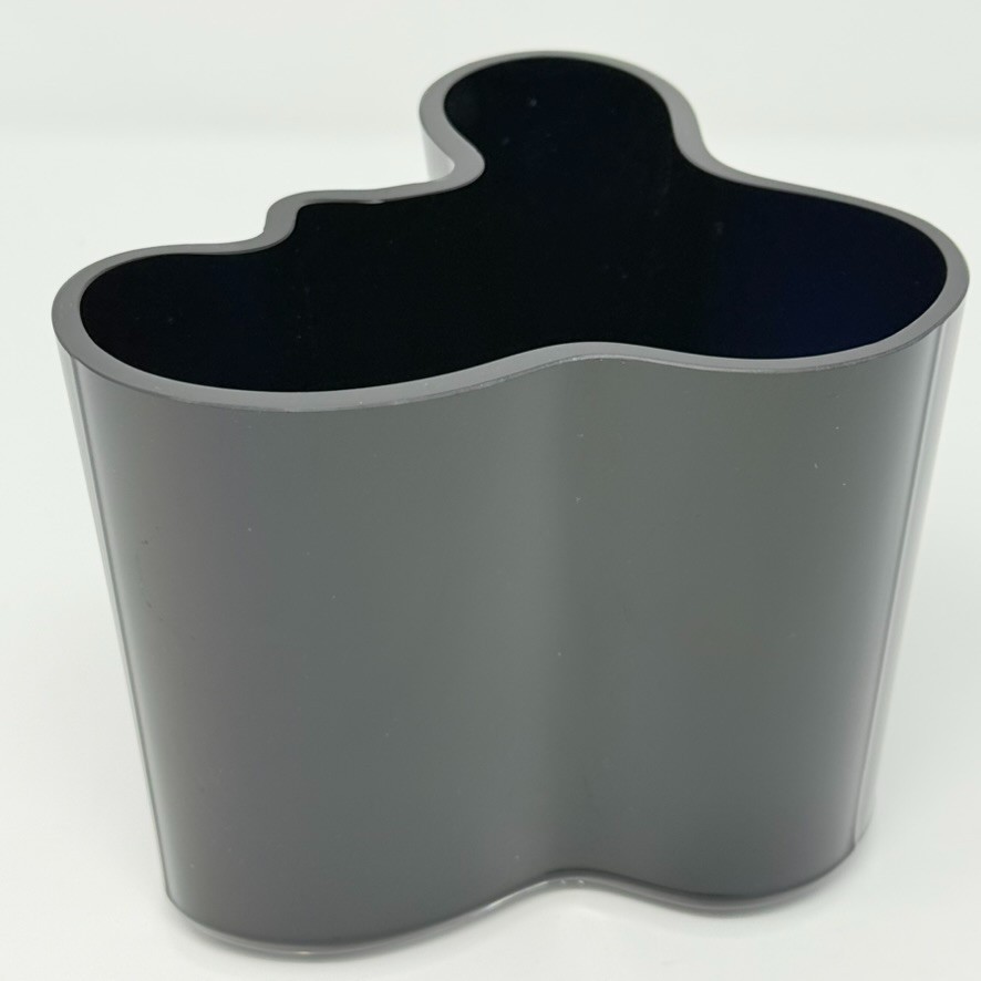 Alvar Aalto Iittala Savoy Vase Dark Cobalt Blue 4.75″ Signed Finland Rare