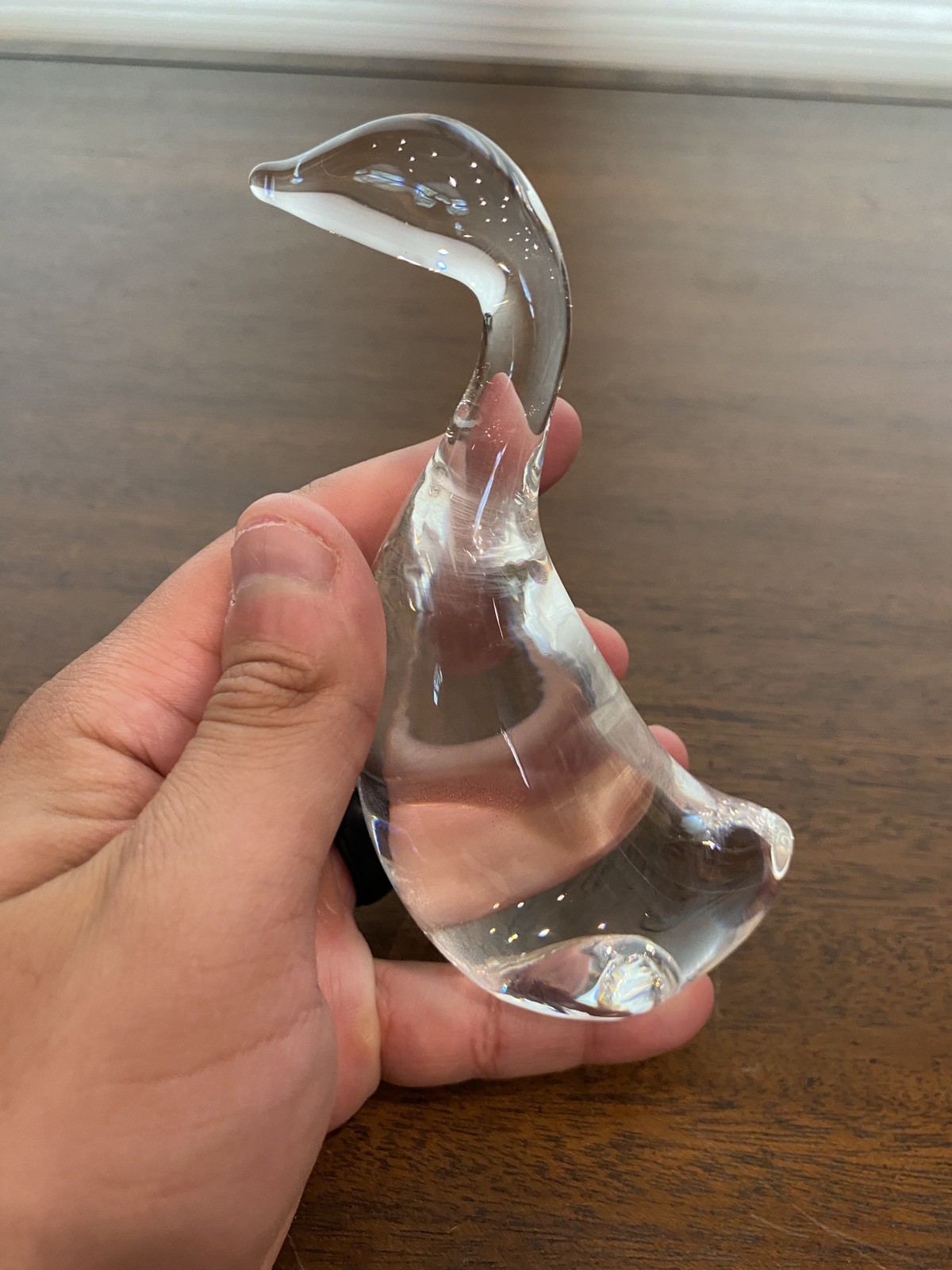 VTG STEUBEN Crystal Preening Goose & Gander By LLOYD ATKINS, SIGNED W/BAGS PAIR