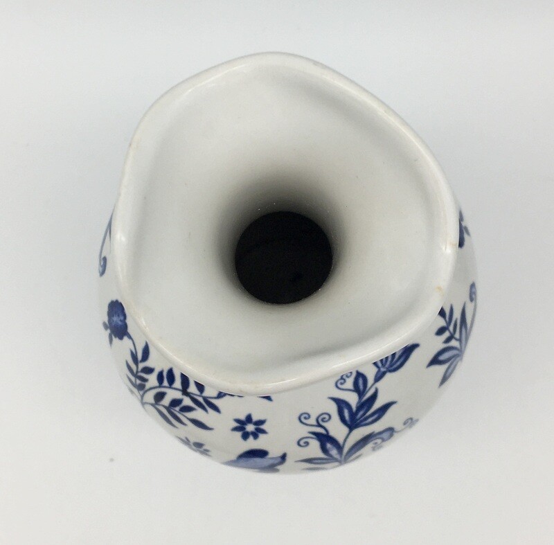 Coalport Blue & White Blue Onion Vase Ceramic 9.5 inches high Made in UK