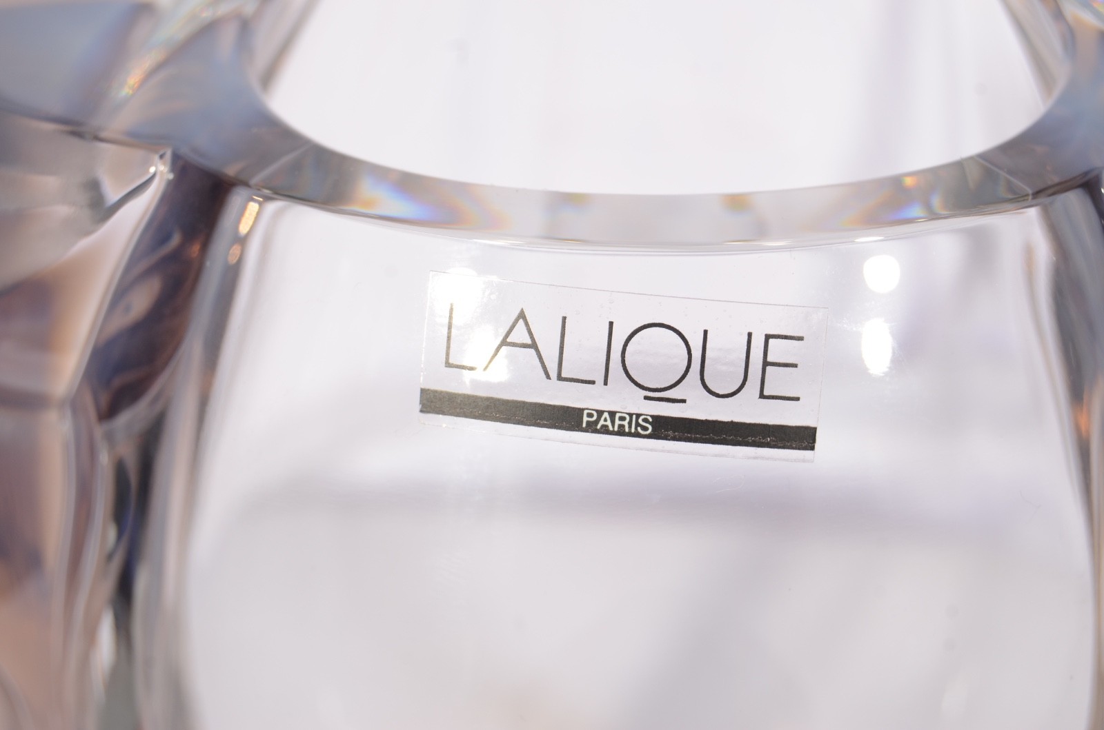 Lalique France Signed Crystal Clematites Vase Mint Condition W/ Box