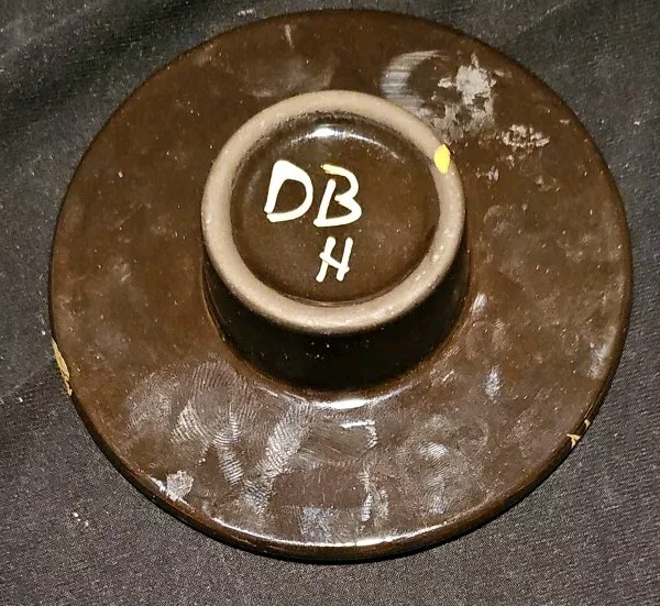 Hand Painted Pottery Candle Holder GC