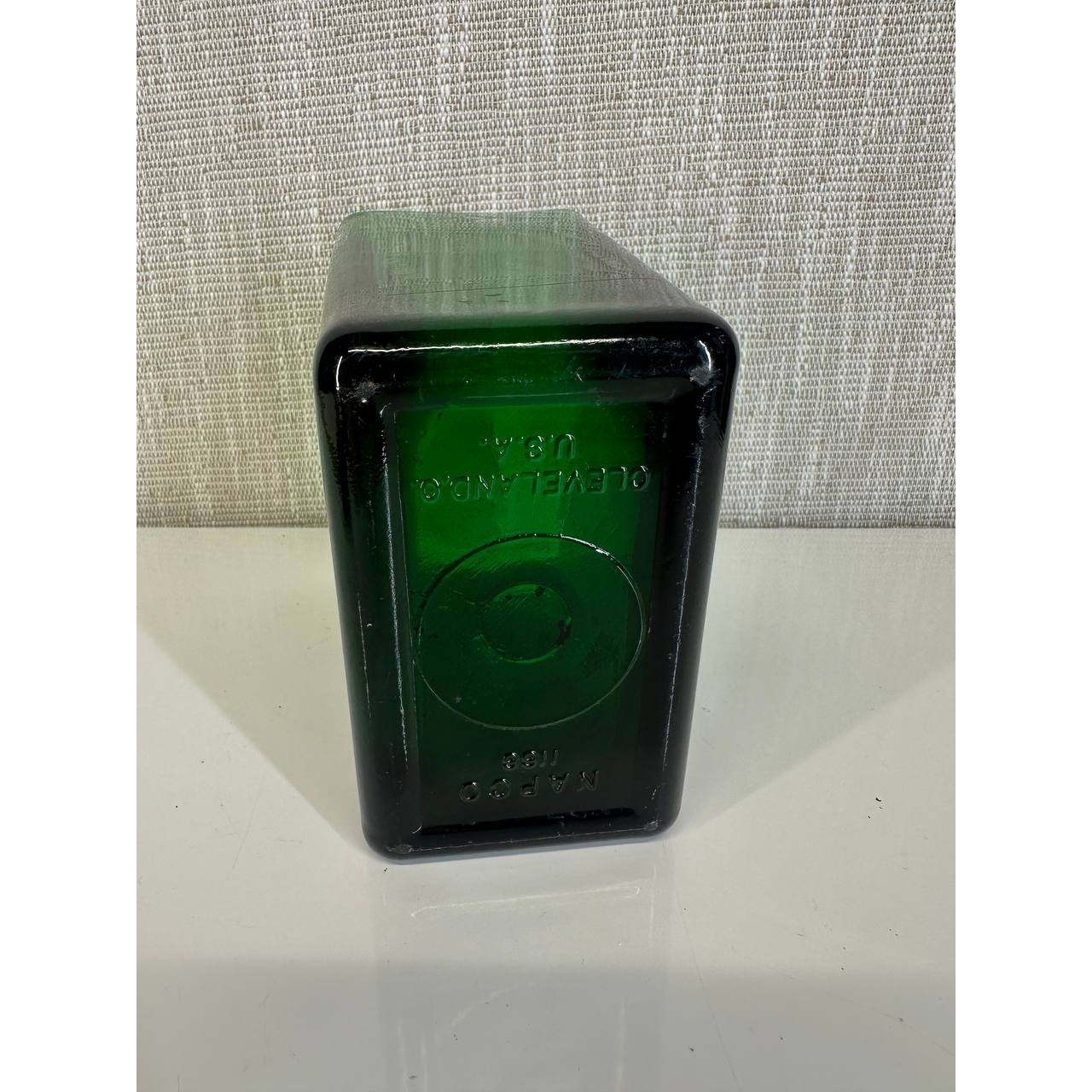 Napco 1168 Vintage Emerald Green Glass Rectangular Tapered Vase – 060 (108)