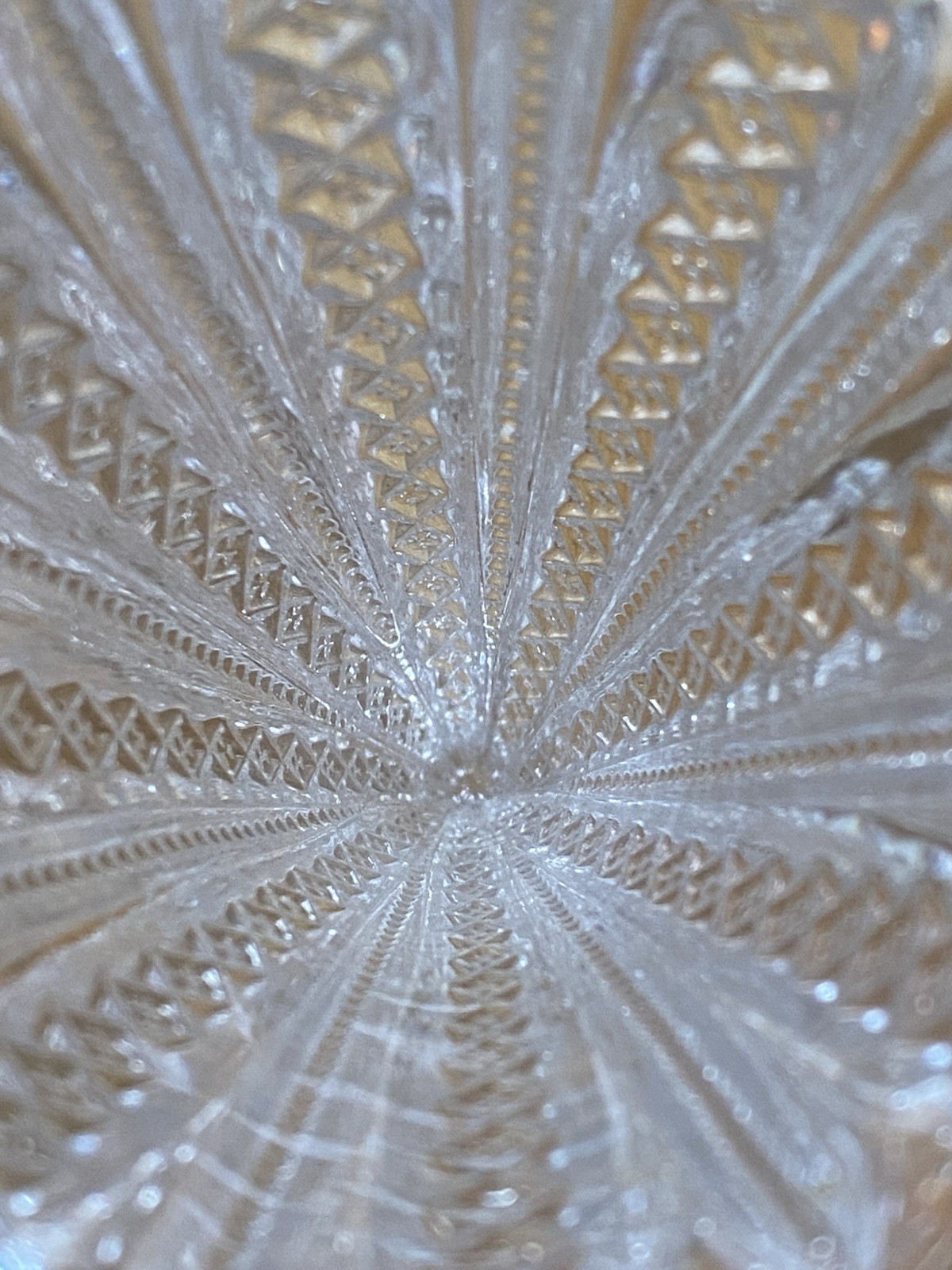Vintage Crystal Cut-glass Flower Vase Tall 6 1/2” tall by 3″ in diameter