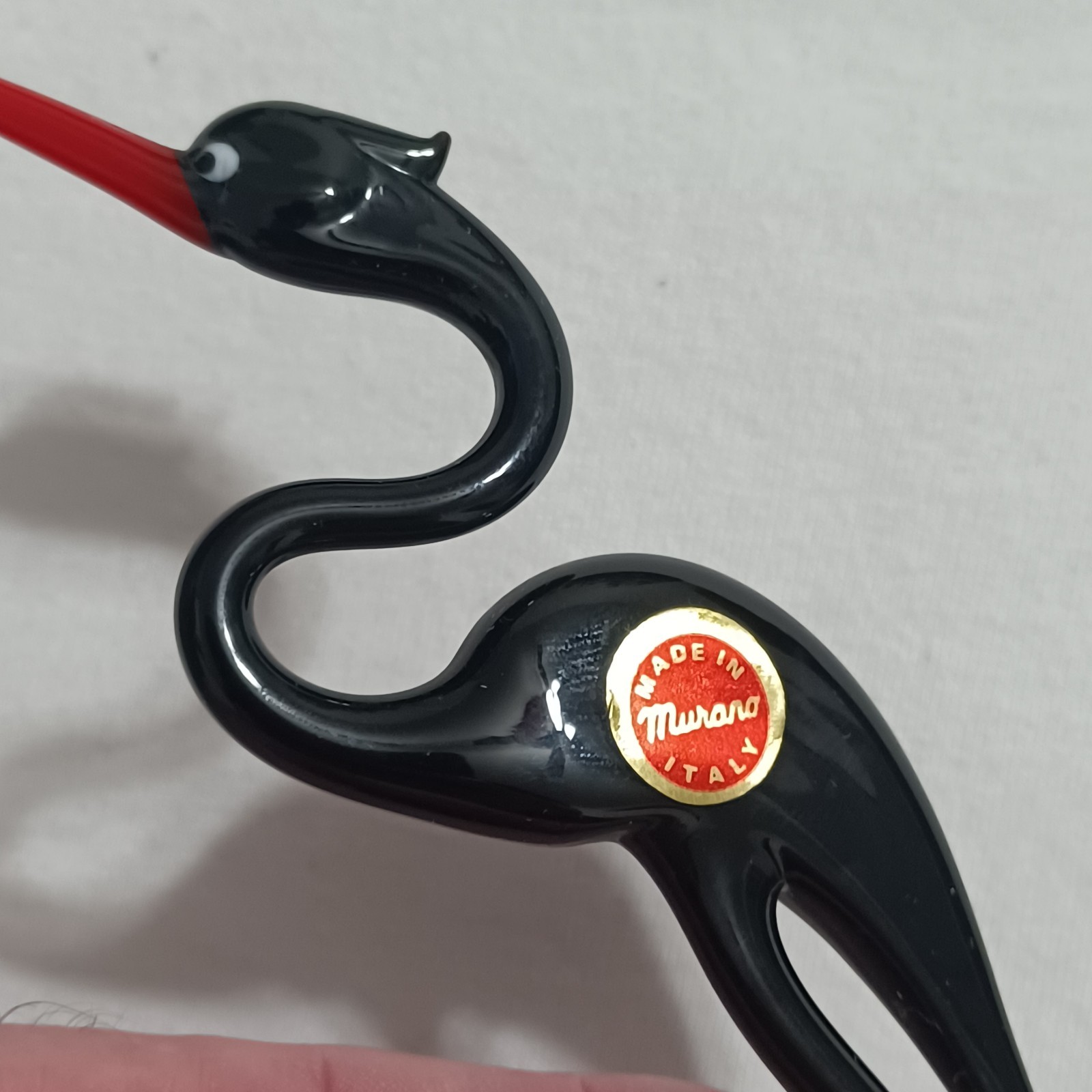 (2) Rare MURANO Glass Cranes, Italian Murano Glass Miniature Figurine Herons 👀