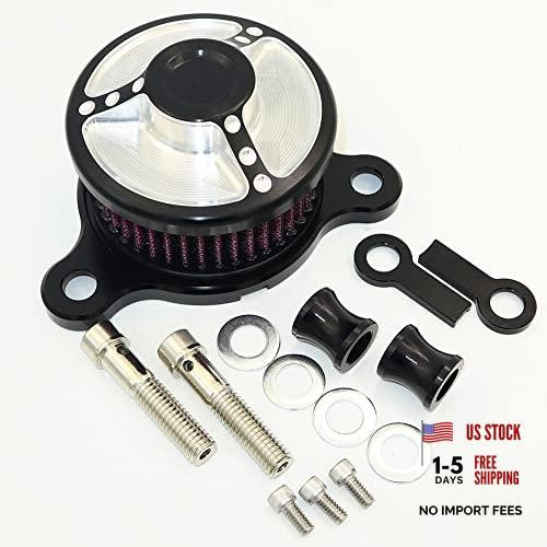CNC Aluminum Air Cleaner Intake Filter System Kit Compatible with Harley