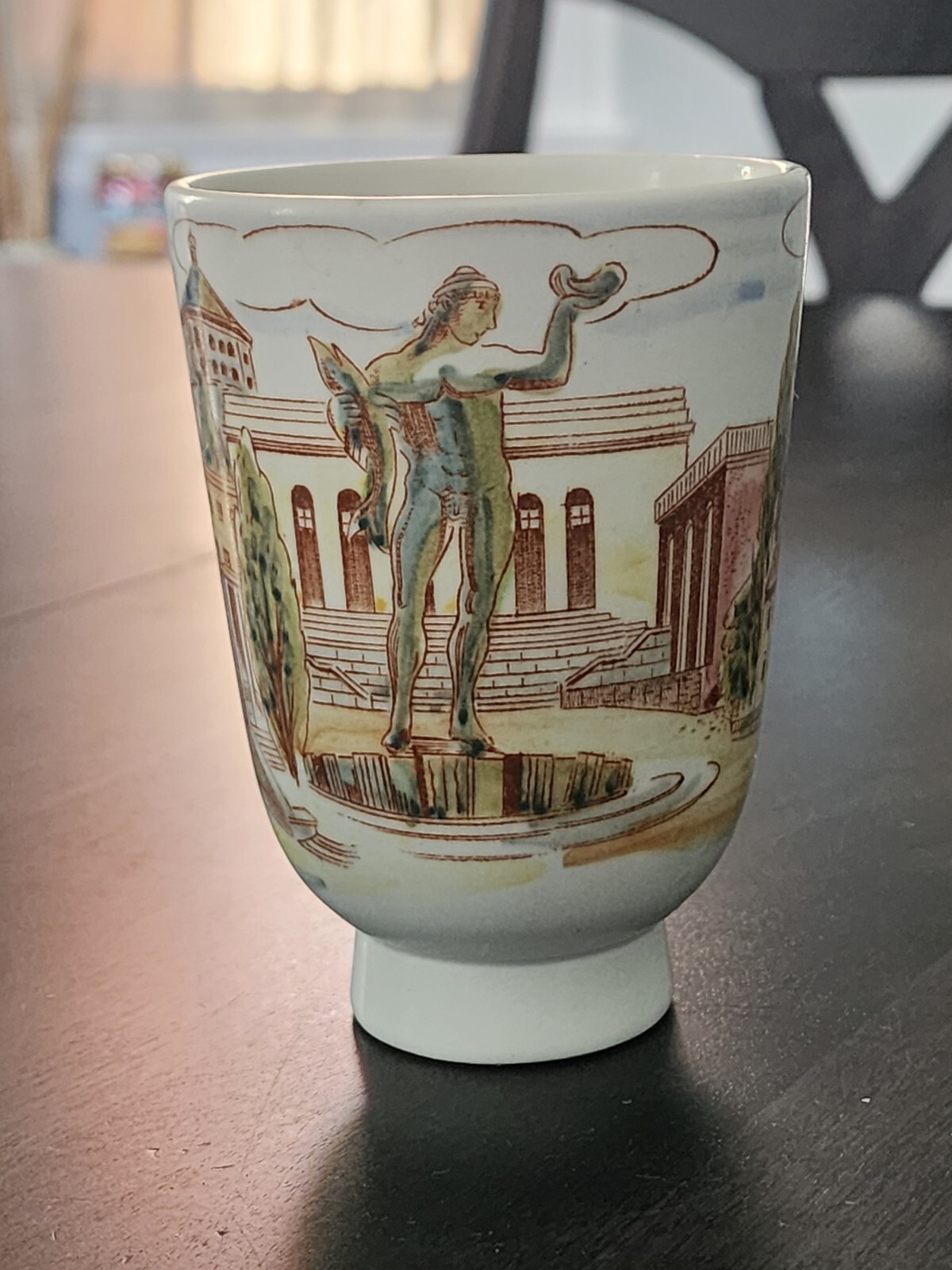Rorstrand Sweden Vase Lars Thoren Sverige Ceramic Cup 1960 Goteborg