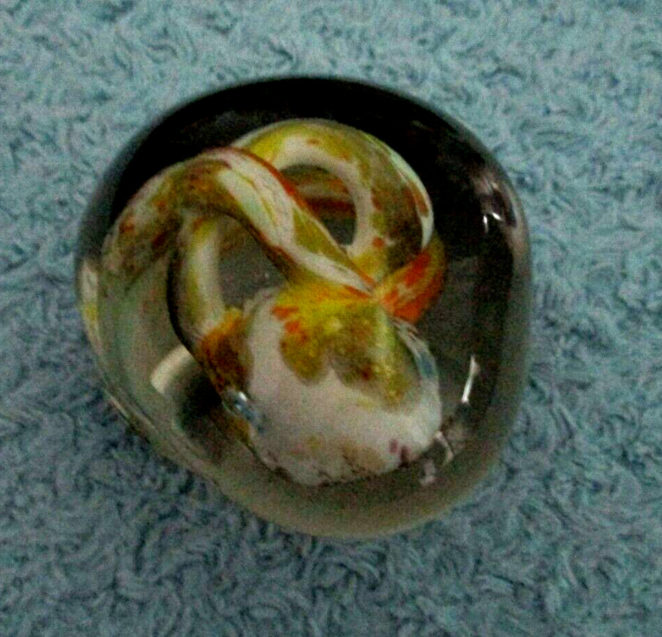 Lisa Leydon Signed Paperweight Large Freeform Encapsulated Octopus 1989 EUC