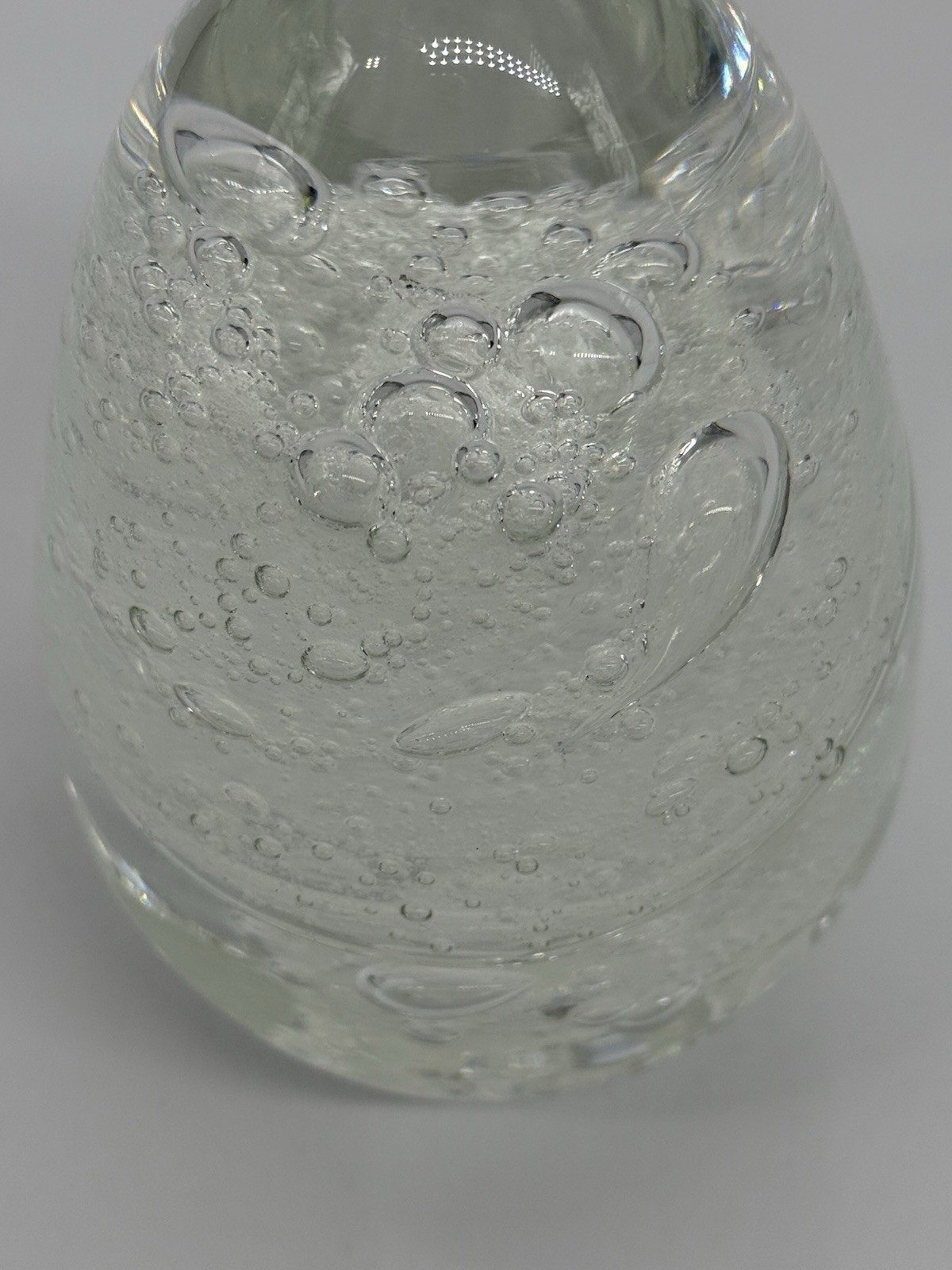 Rollin Karg Art Mary Jane Teall Award Glass Iridescent Paperweight 5.5” 2 lbs.