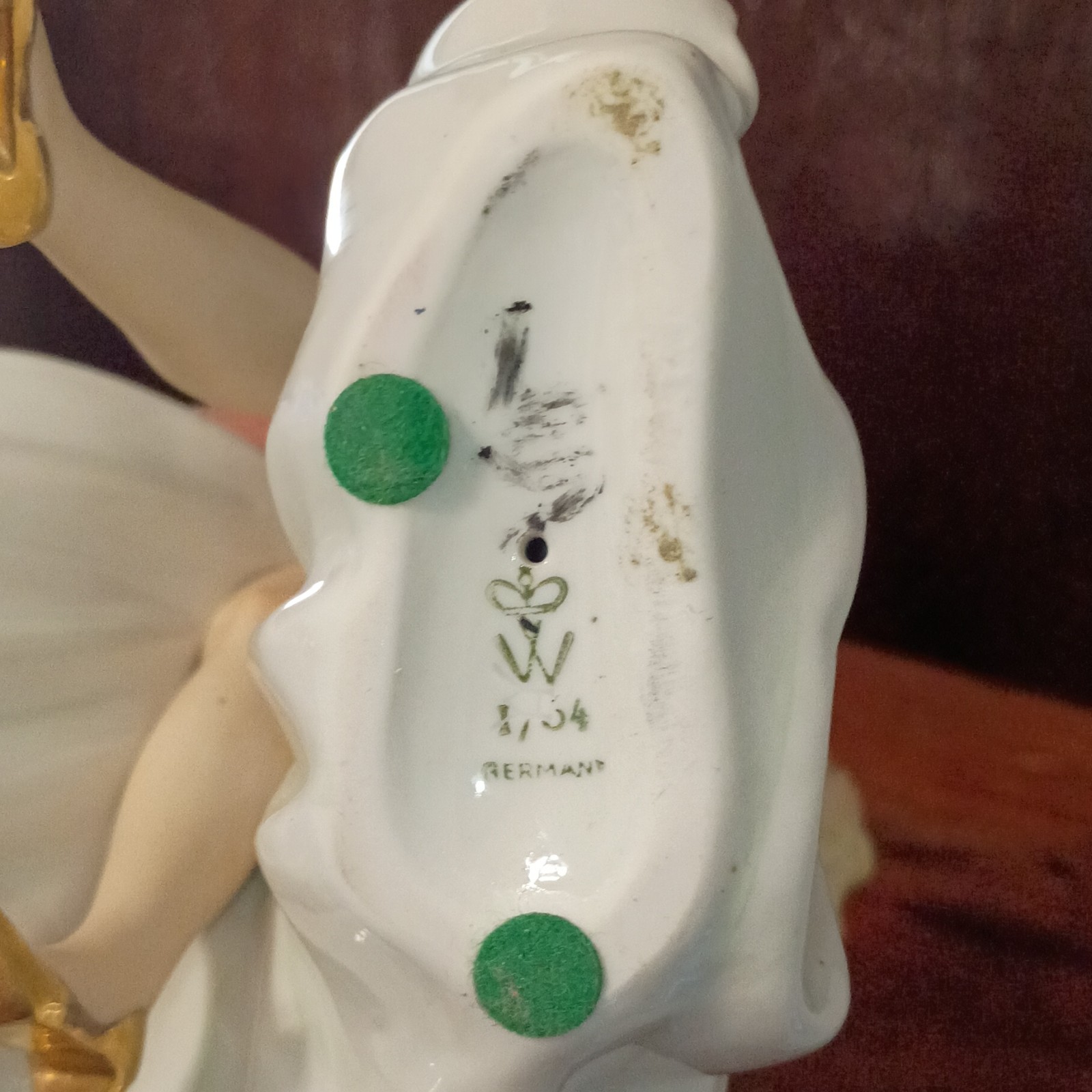 Wallendorf Porcelain Dancing Woman Figurine White Art Pottery Germany