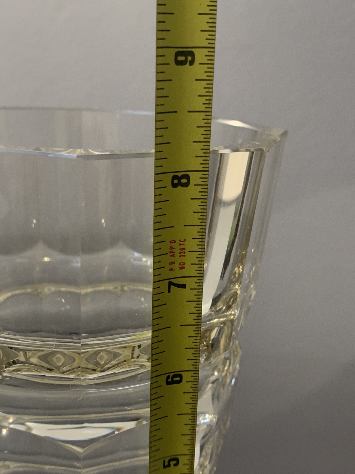 1930s MOSER Hoffman 8 1/8” Art Glass faceted cut Clear Crystal Vase