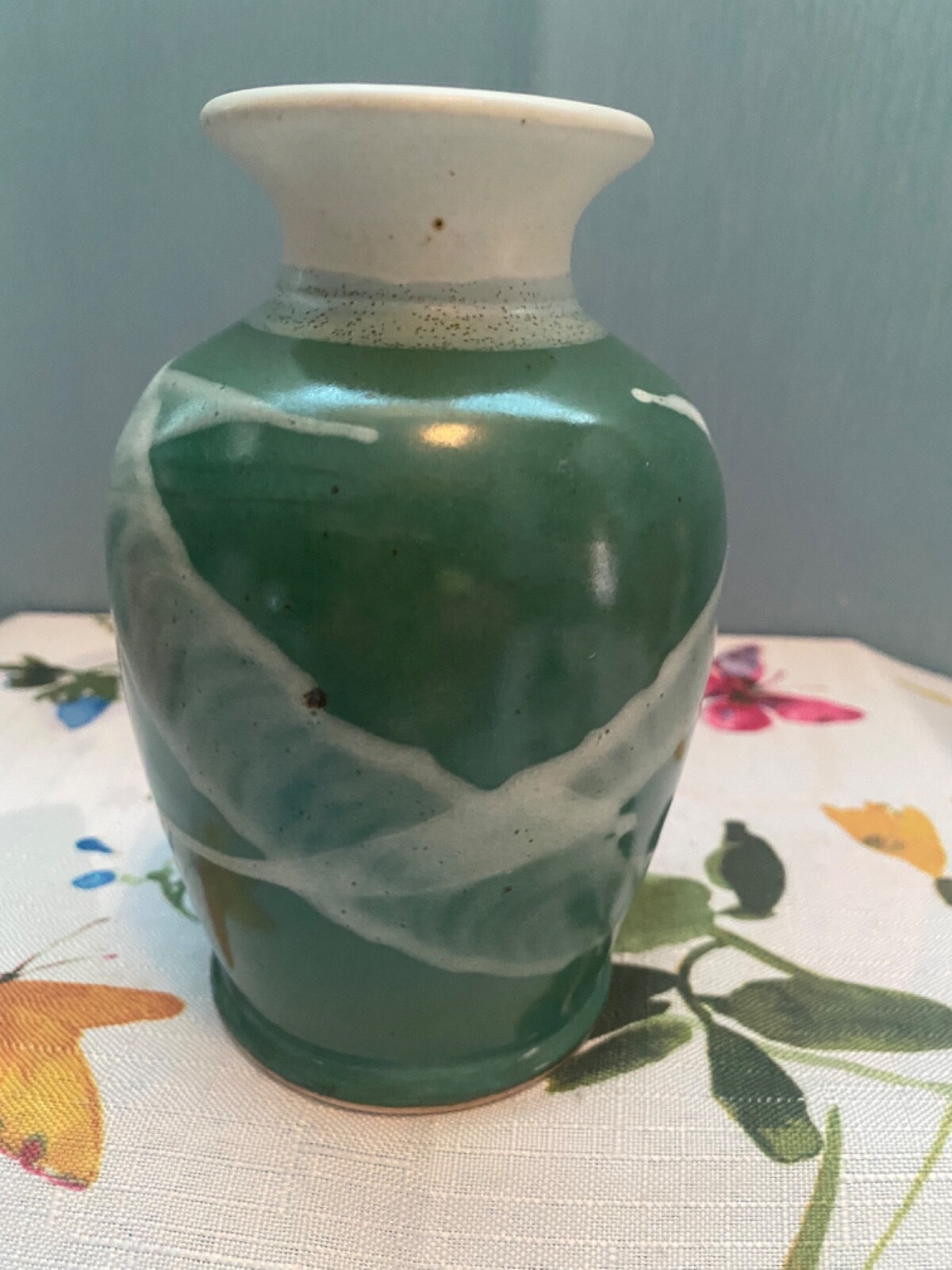 WHITEFISH POTTERY Drip Glaze Vase 5.5”