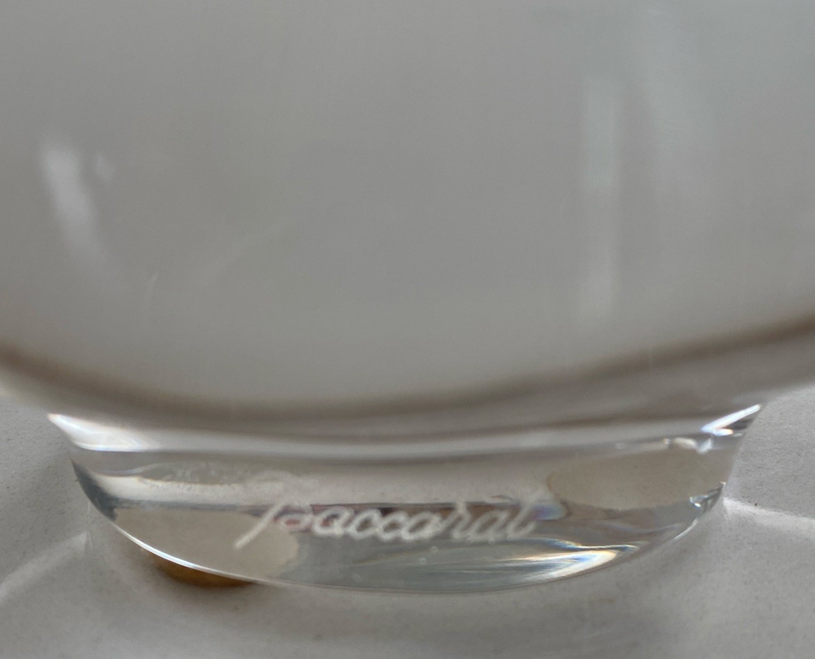 Vintage Double-Signed BACCARAT CRYSTAL 5″ Turtle Dove Pigeon Bird Figurine