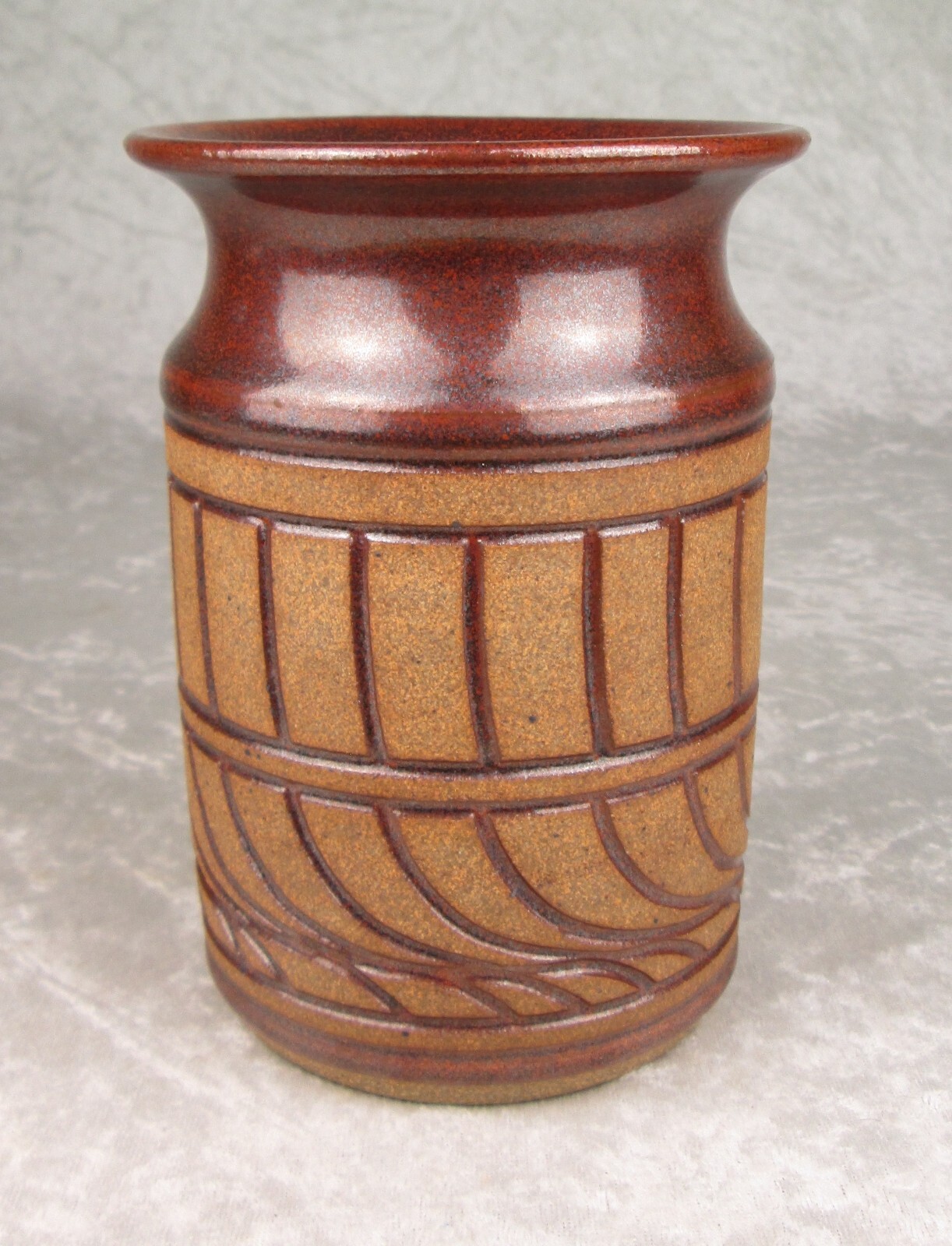 La Mesilla Pottery Stoneware Vase Mid Century Modern 6-1/8 inch Tall