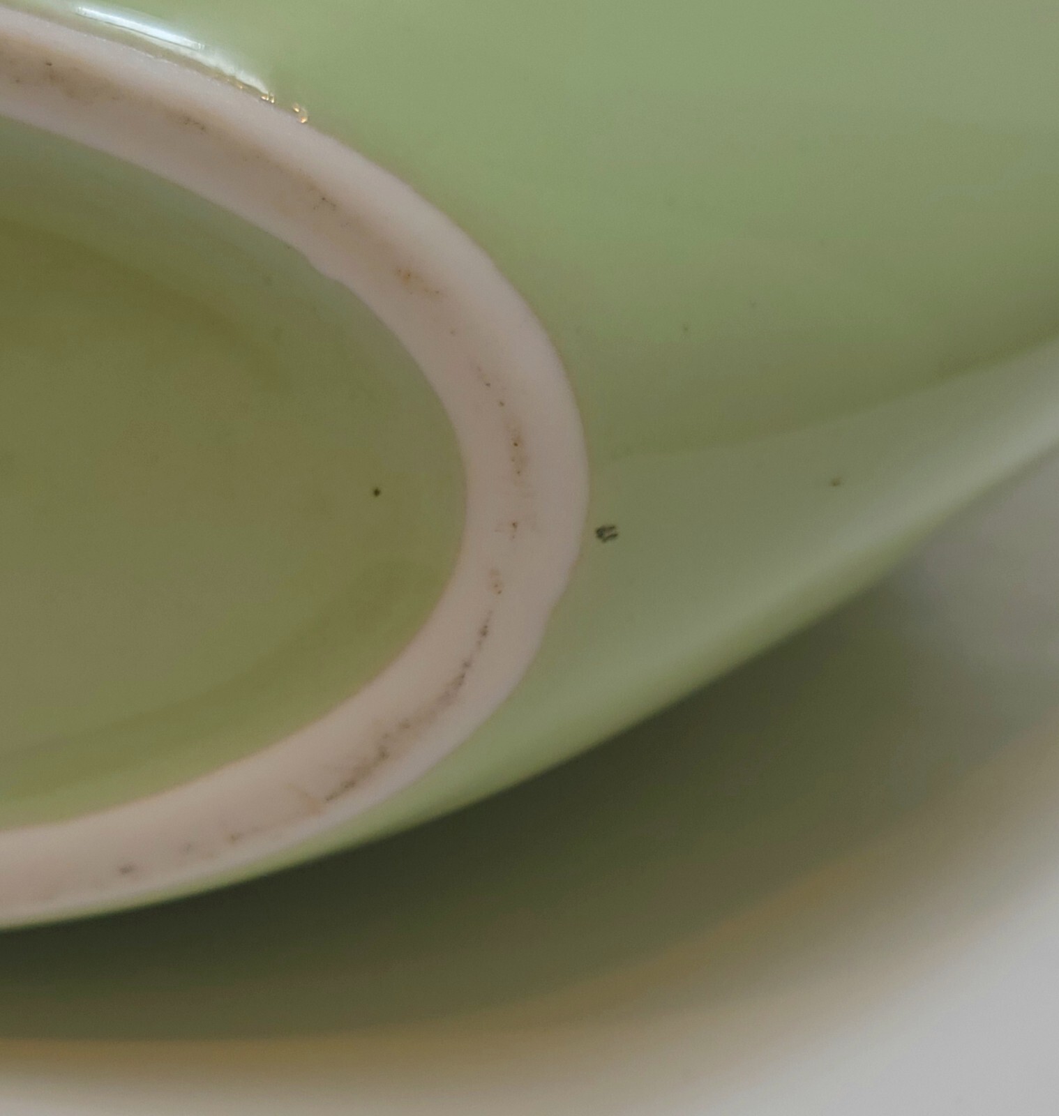 Vintage 1980s Oval Light Green Vase, Japan, 8 3/4 Inches Tall, Retro, Modern