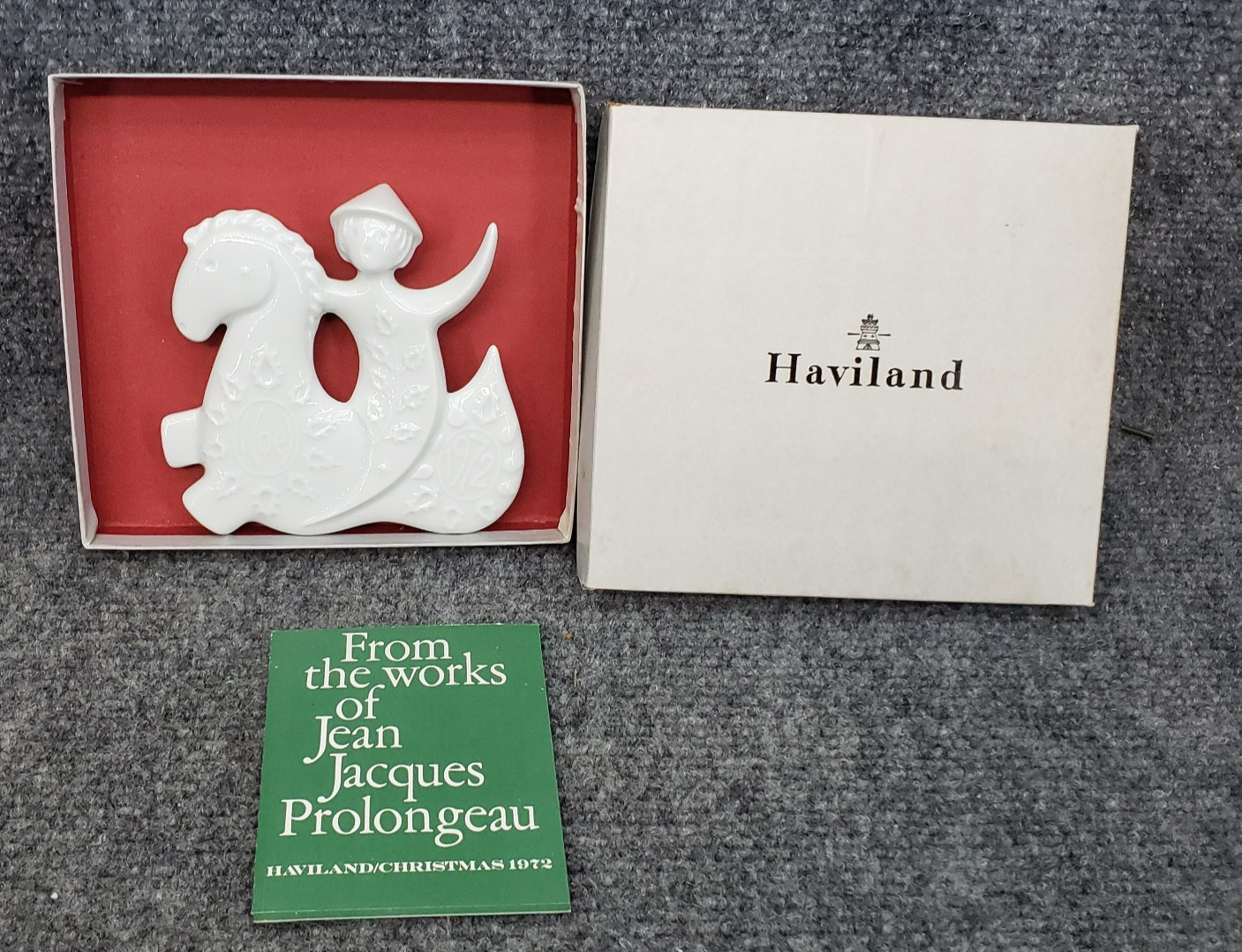 Haviland THE PRANCING HORSE Christmas Ornament 1972 Limoges France