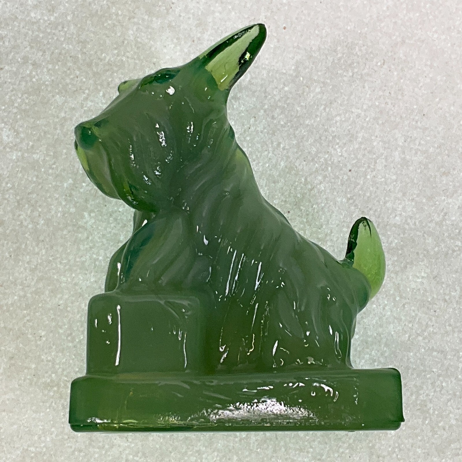 Boyd Glass JB Scottie Dog Jadeite Jade Private Issue B Diamond R