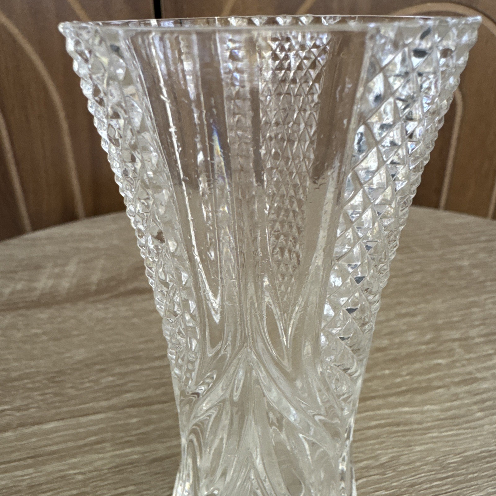 Cut Crystal Vase Glass Royale Clear by CRISTAL D’ARQUES-DURAND 5.25” Vintage