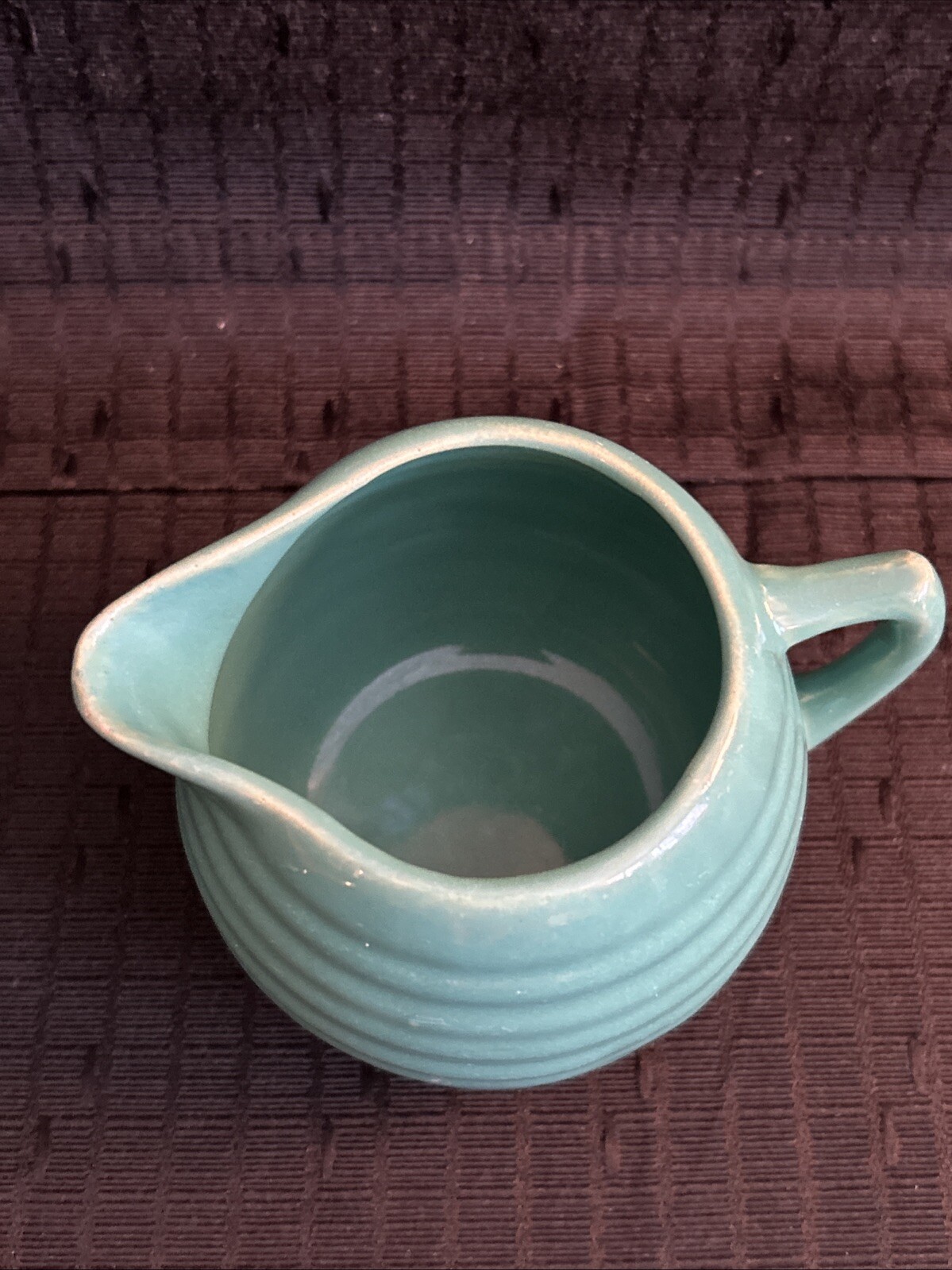 VINTAGE Bauer Pottery Ring Ware Jade Creamer