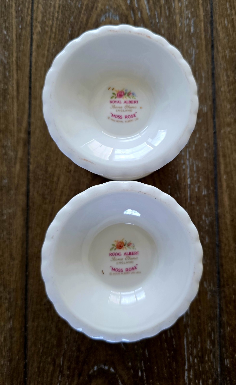Royal Albert, Bone China Candle Holders with Moss Rose Pattern