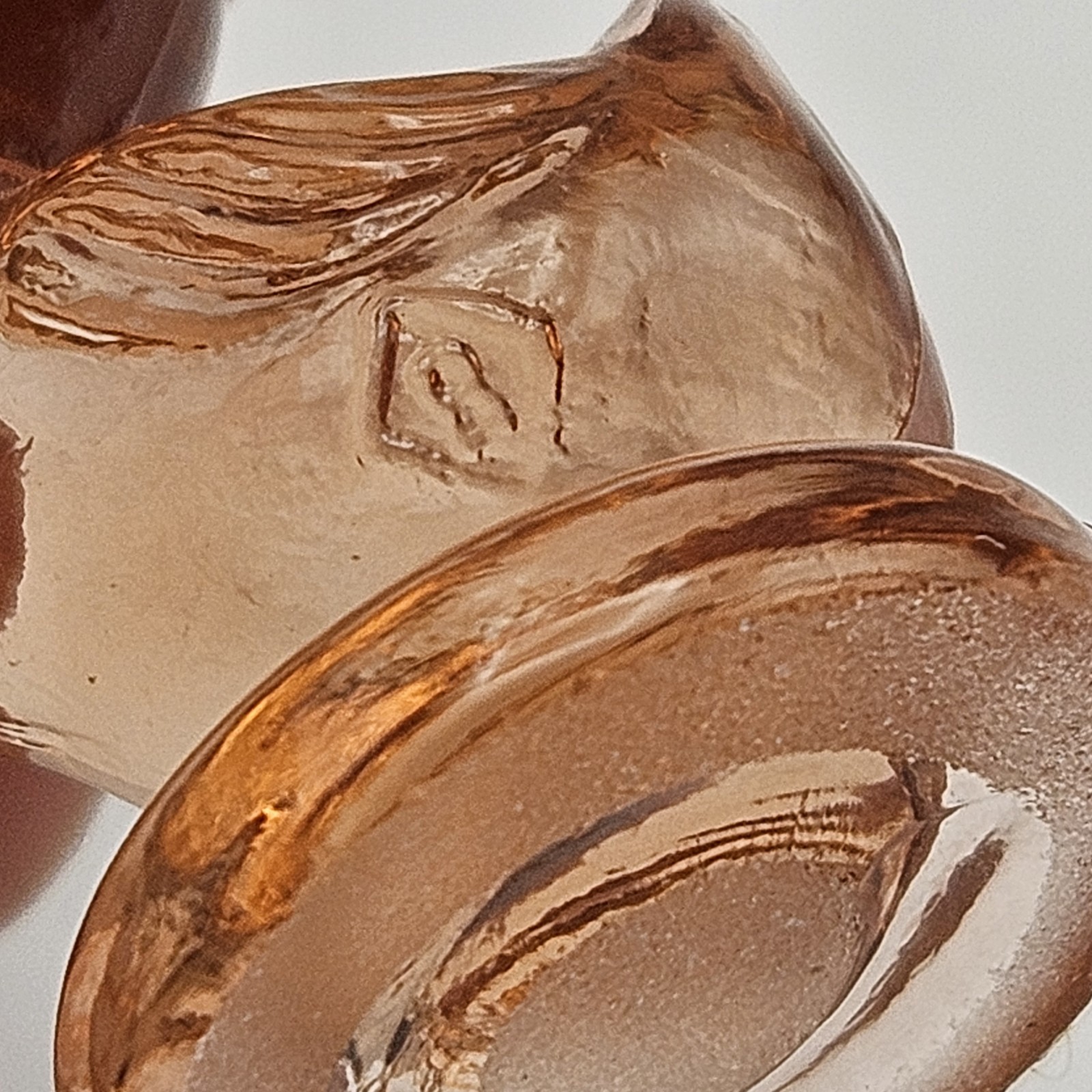 Boyds Glass ~ Debbie Duck Duckling ~ Light Rose