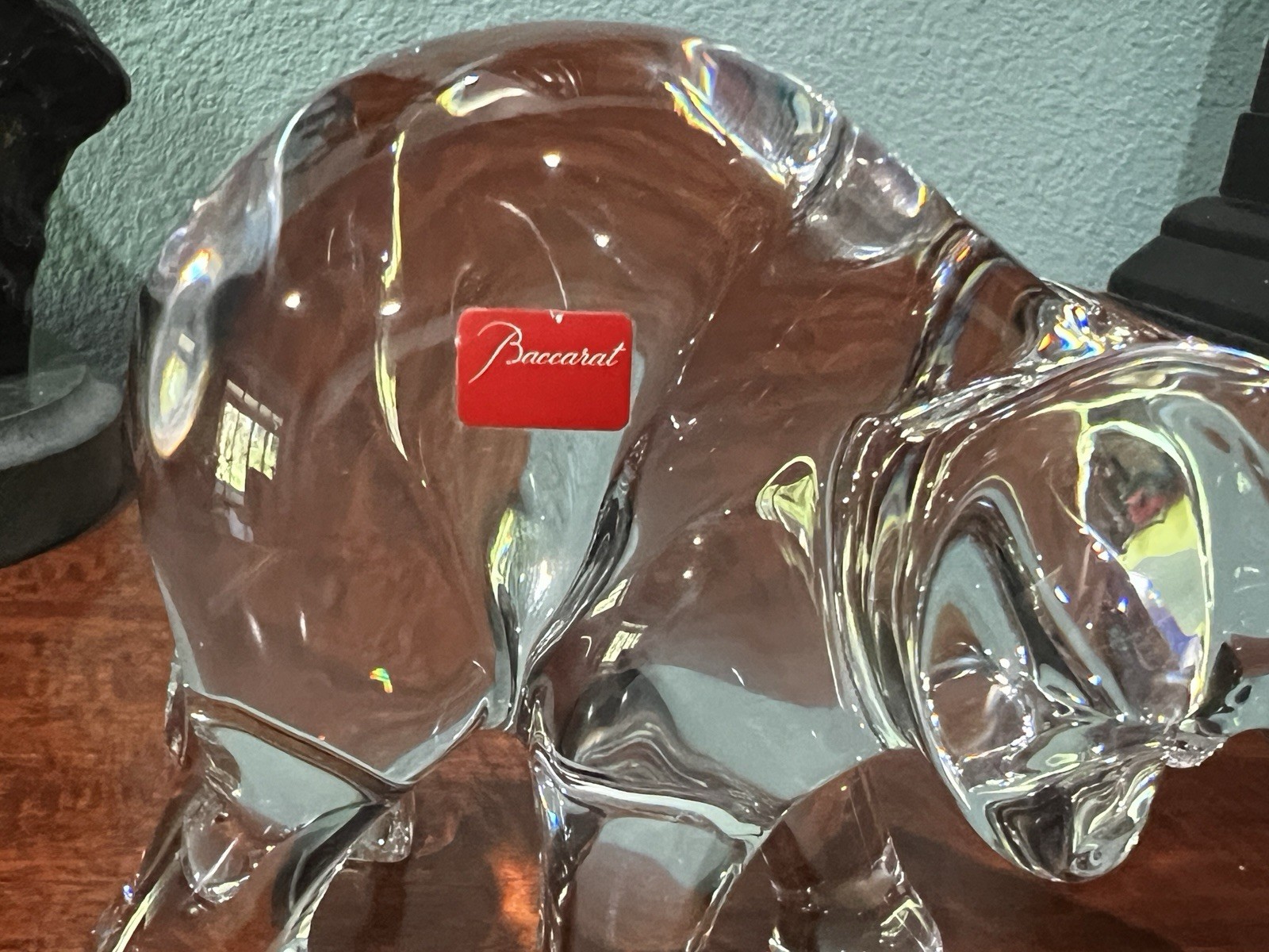 Baccarat 8” Crystal Elephant Perfect Condition Glass Figurine