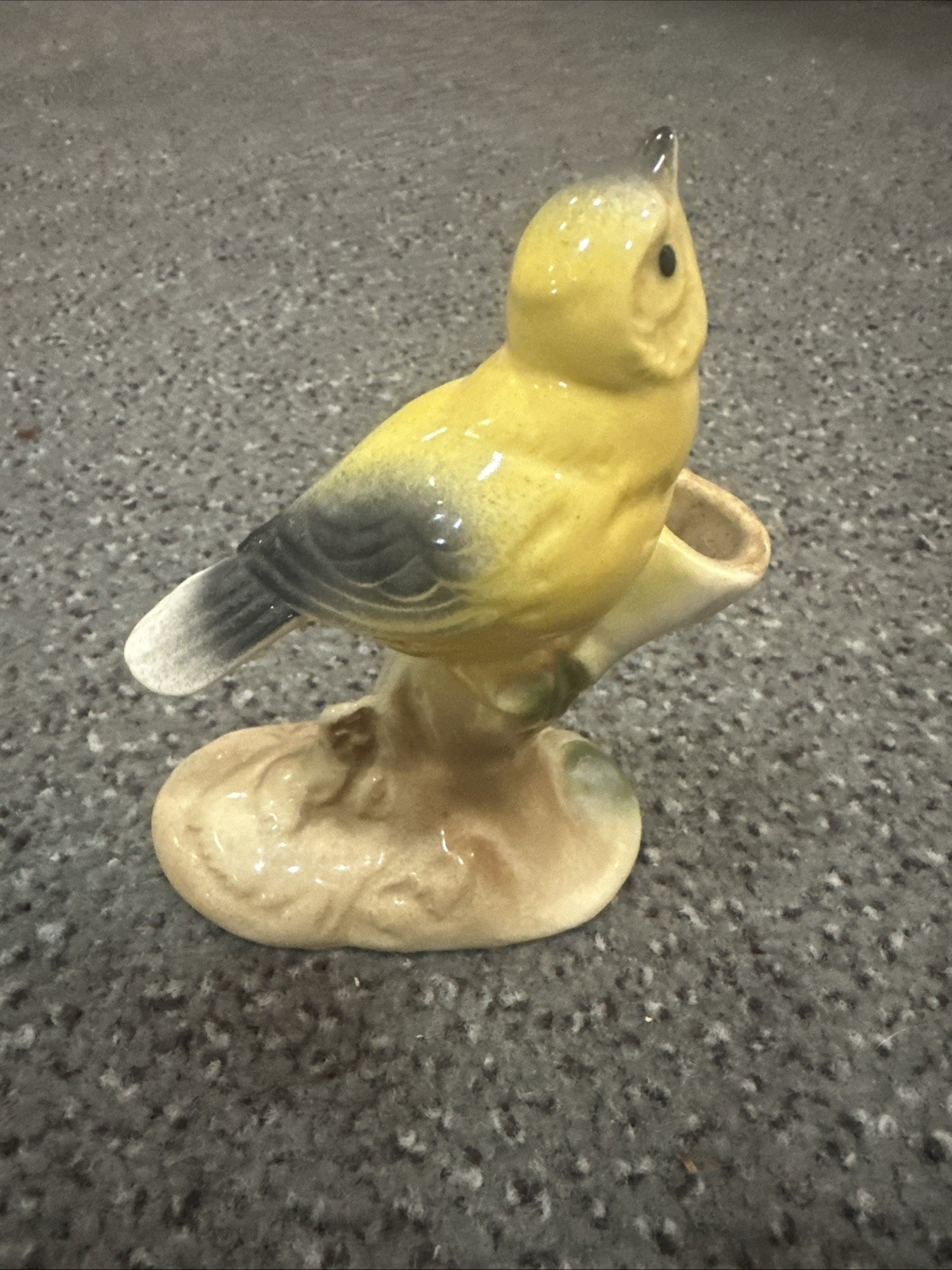 Royal Copley Yellow Bird On Branch Statue Roughly 5”