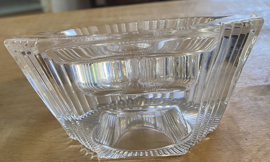 Vintage Rosenthal Germany Studio Line Chrystal Blossom Fan Votive Holder 5”x5”