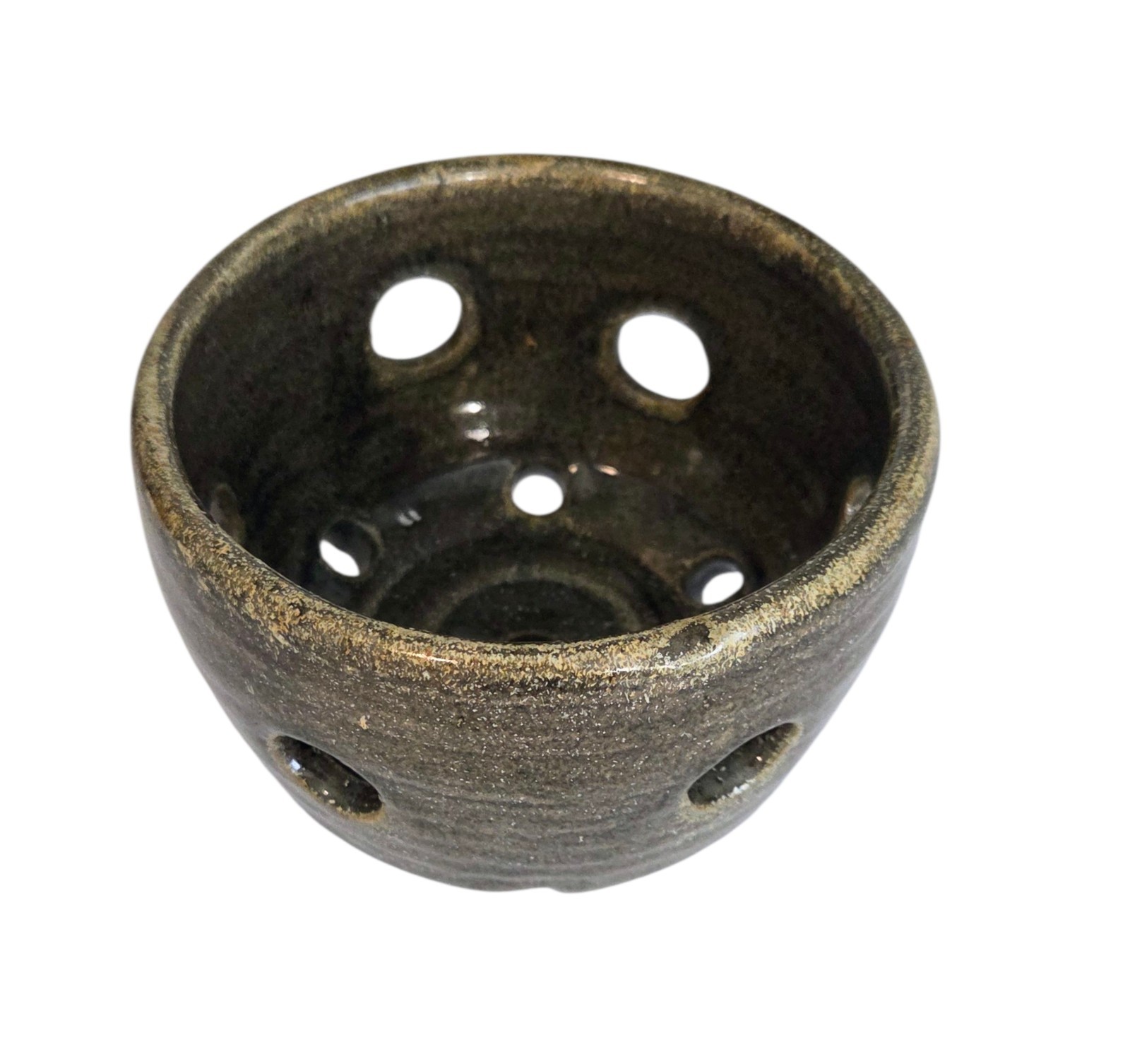 MCM Bulb Plant Planter Candle Holder Ikebana Vase Flower Frog Vintage Stamped