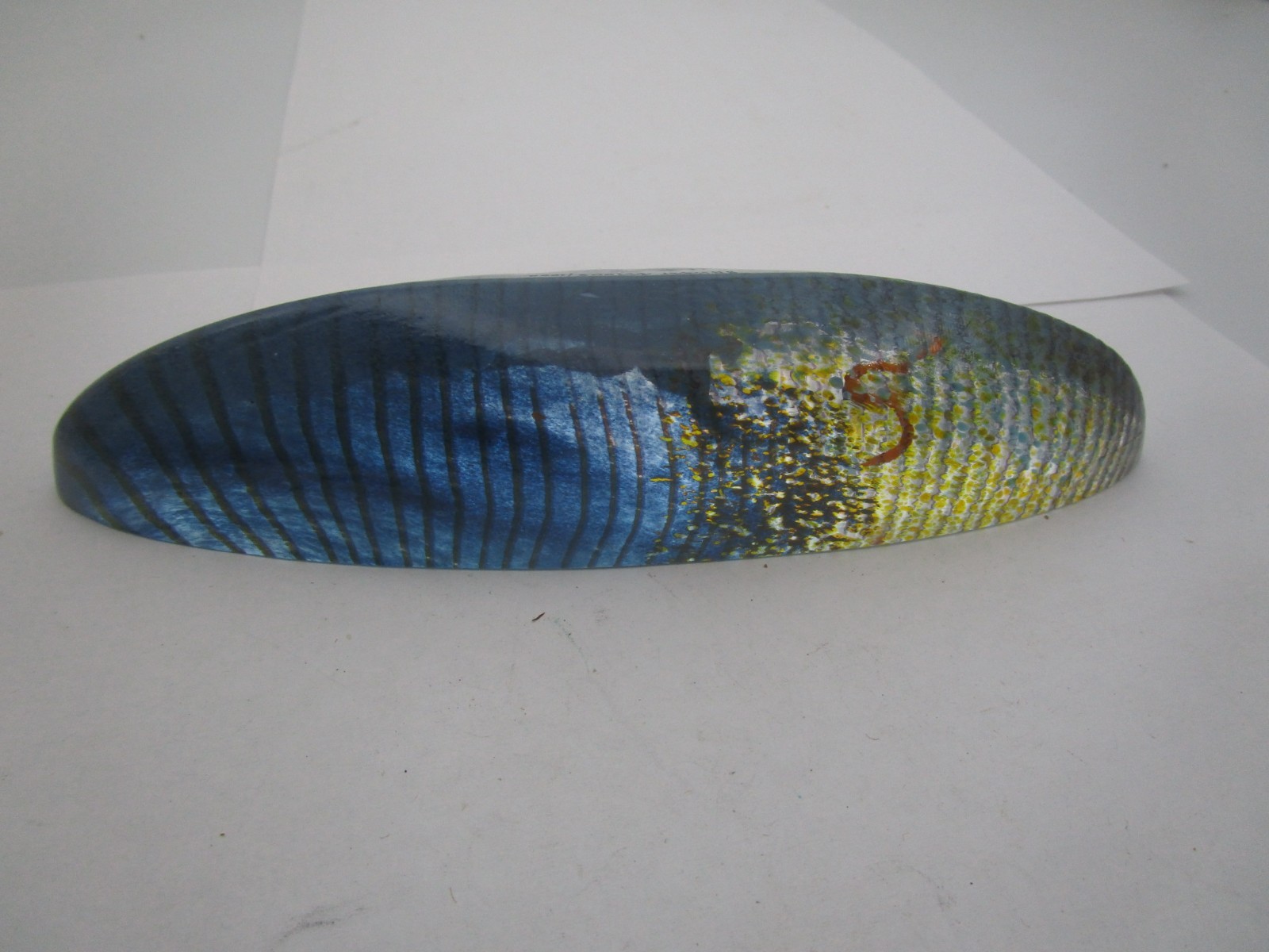Kosta Boda Bertil Vallien Art Blue Glass Boat Sculpture Signed & Numbered. 7 5/8