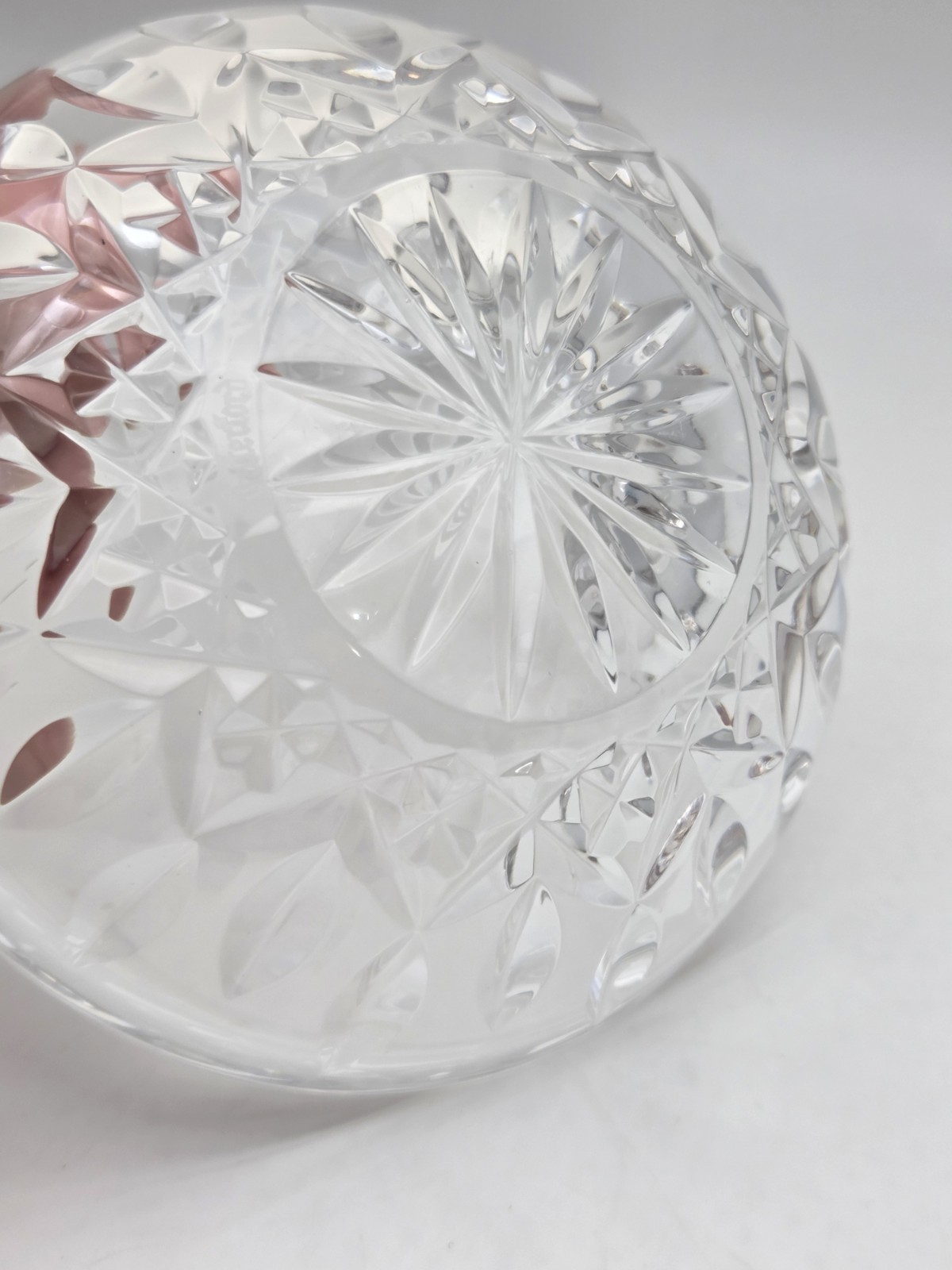 Waterford Cut Crystal Ashtray Round Cigarette Cigar 4 3/4″ Vintage