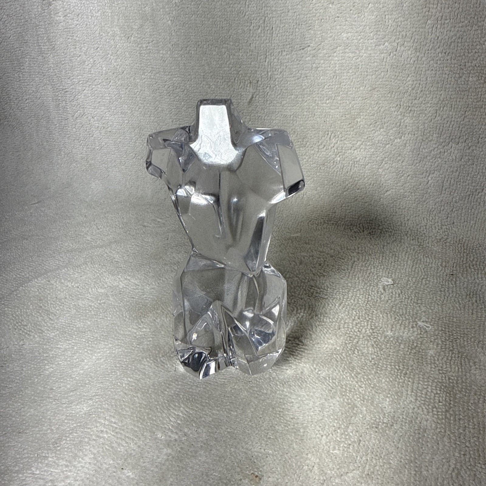 ATHENA PEDRO RAMIREZ VAZQUEZ SIGNED DAUM GLASS FRANCE CUBIST TORSO PAPERWEIGHT