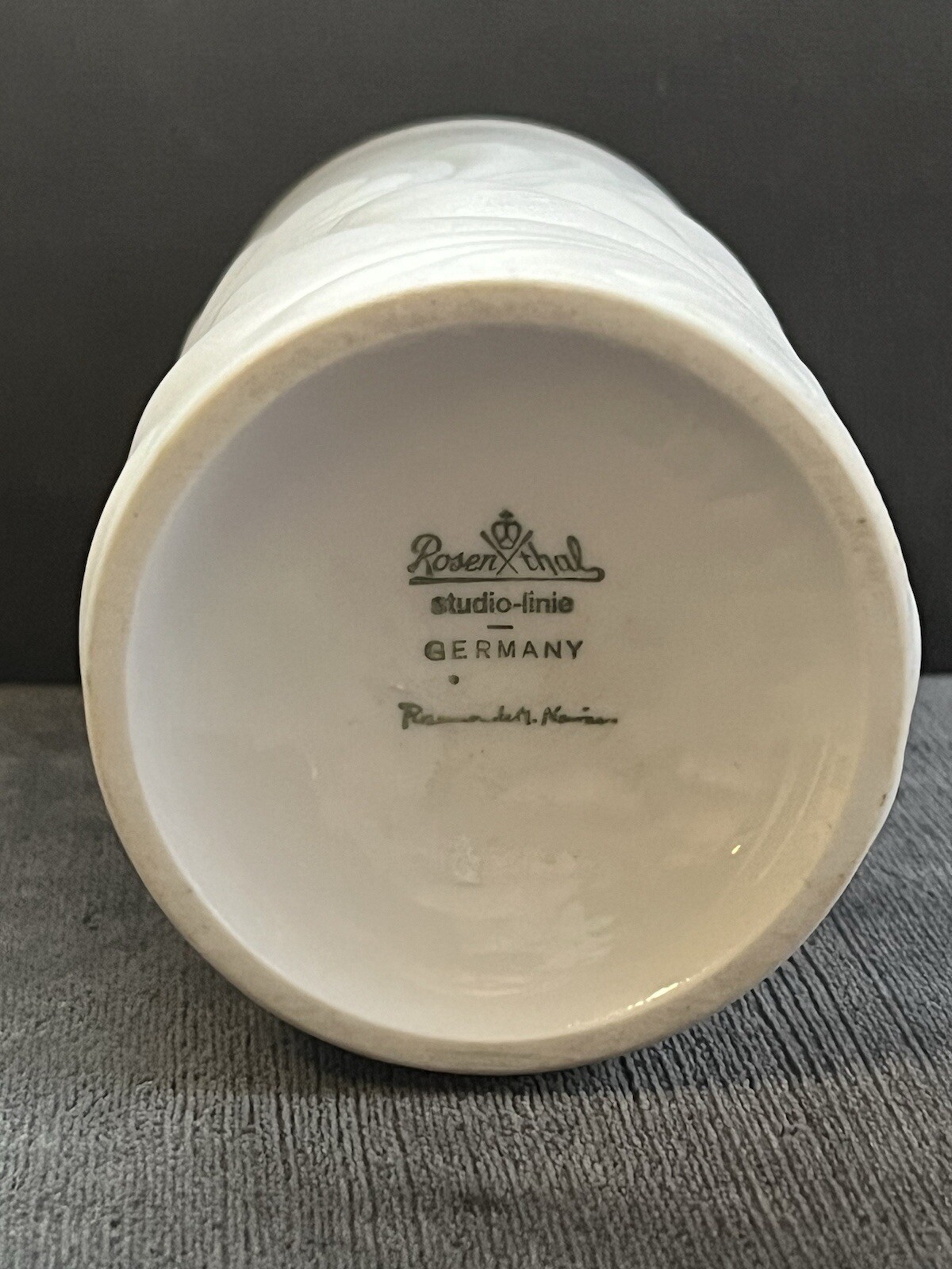 Vintage Rosenthal Studio Line White Bisque Porcelain Vase Rosamunde Nairac