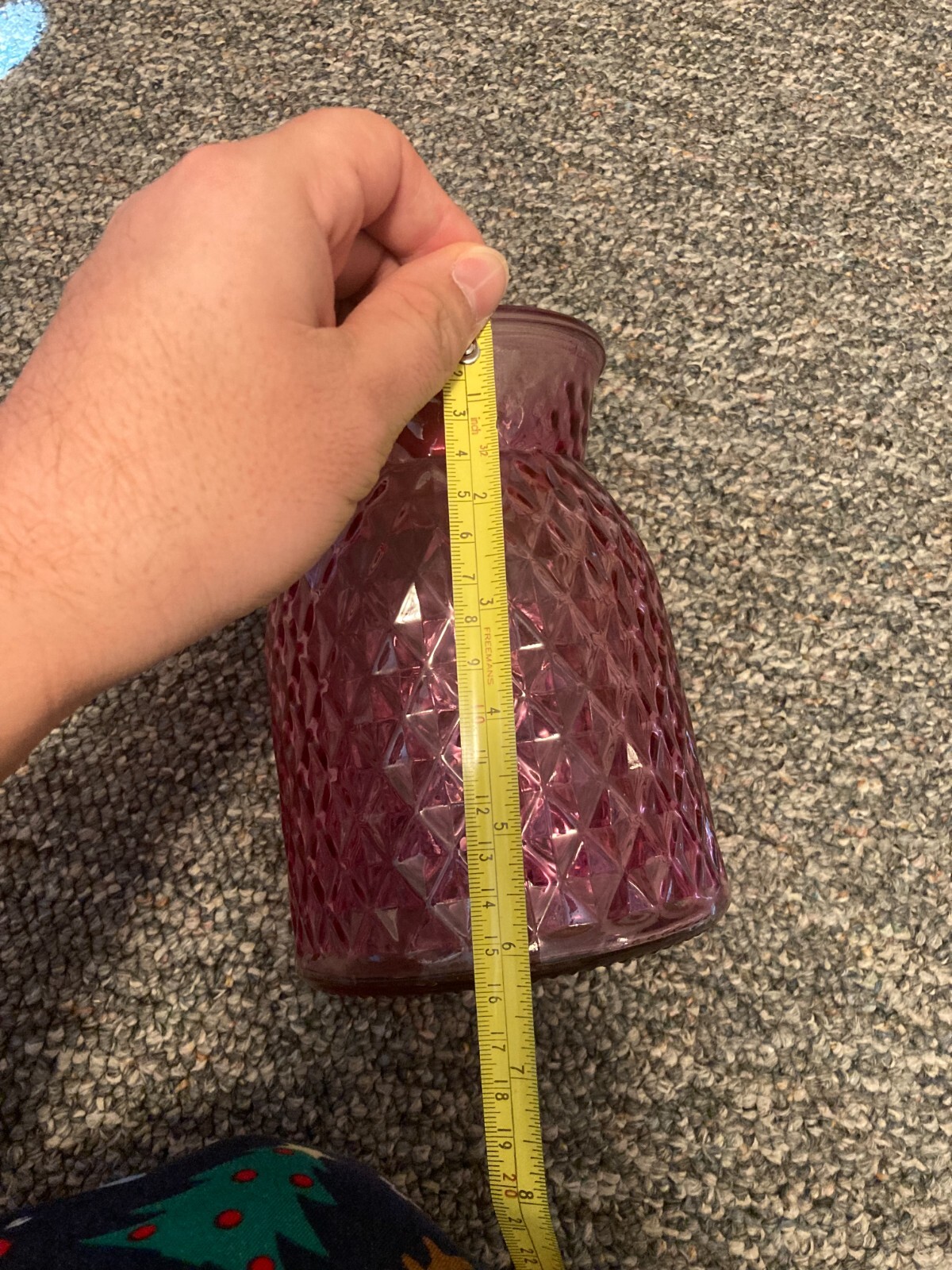 Vtg Pink Glass Vase 6 inches Tall X 4 Inches Wide!