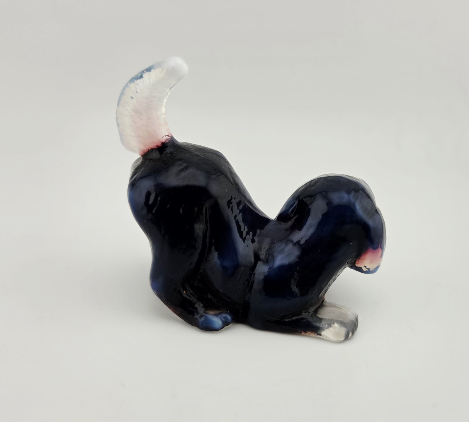 Fenton Glass 2003 Opalescent Plum Puppy Figurine Carolyns Collectibles Exclusive