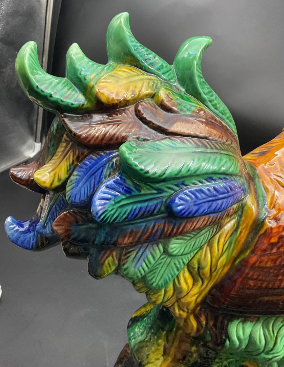 Continental Majolica Very Large Rooster