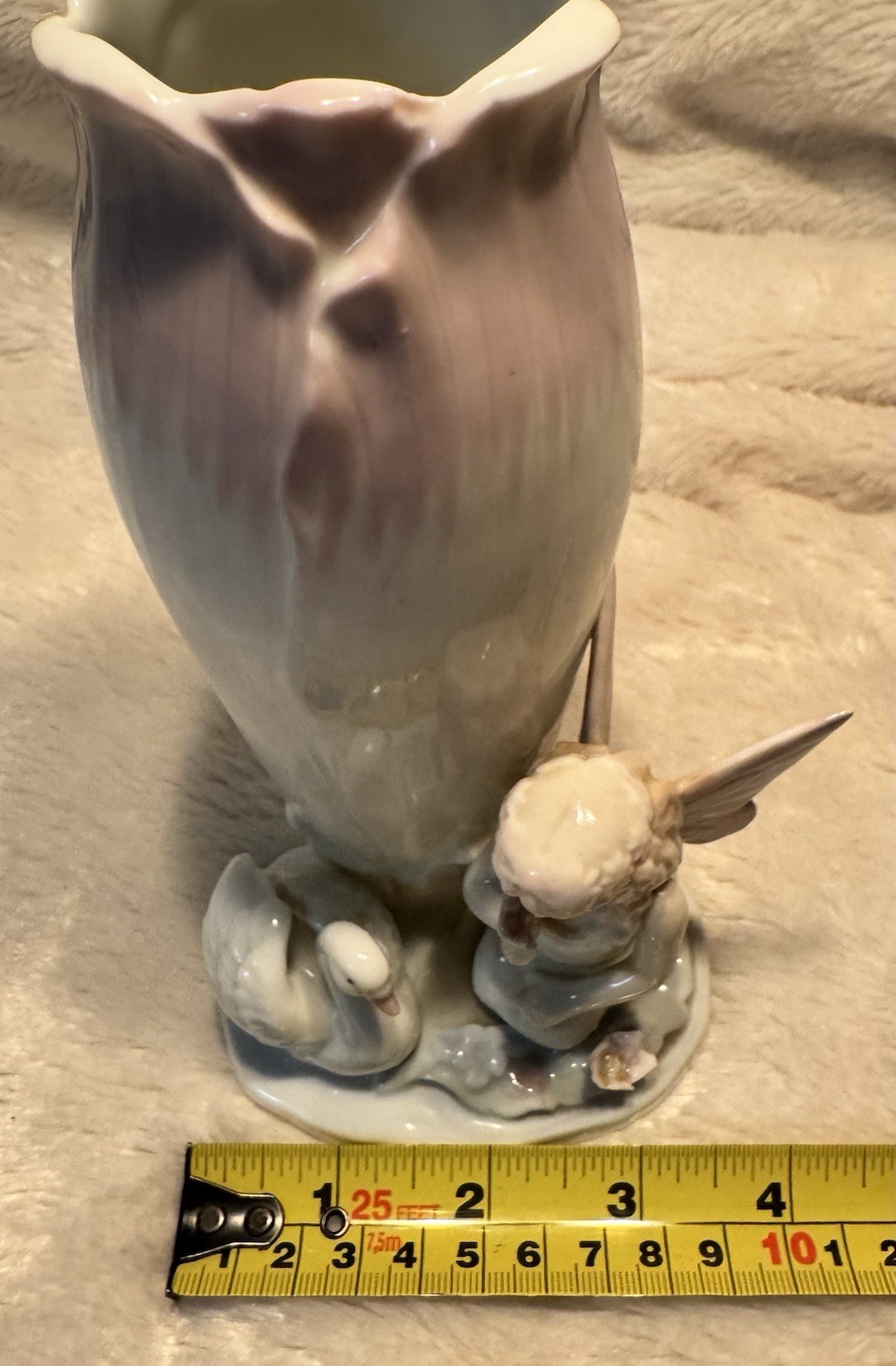 Vintage Fairy Swan Magic Fantasy Vase Pastel Fae Mythical Figure Sprite