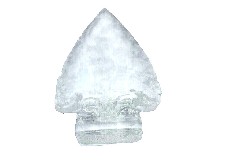 Wilkerson Crystal Clear Solid Arrowhead Indian Arrow Head Art Glass Figurine