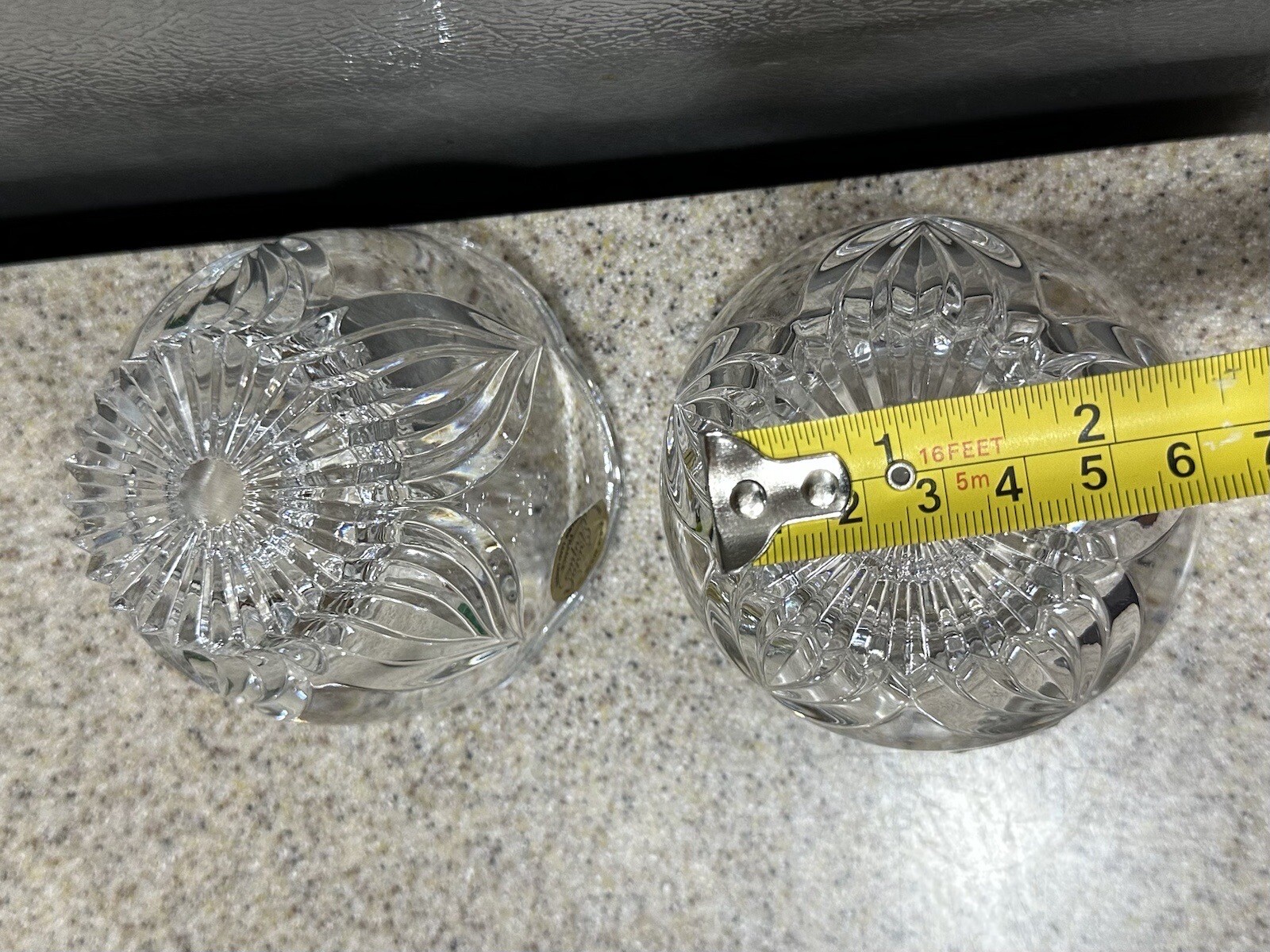 2 NOS Cristal d’ Arques France Ancona Crystal Glass Votive Taper Candle Holders