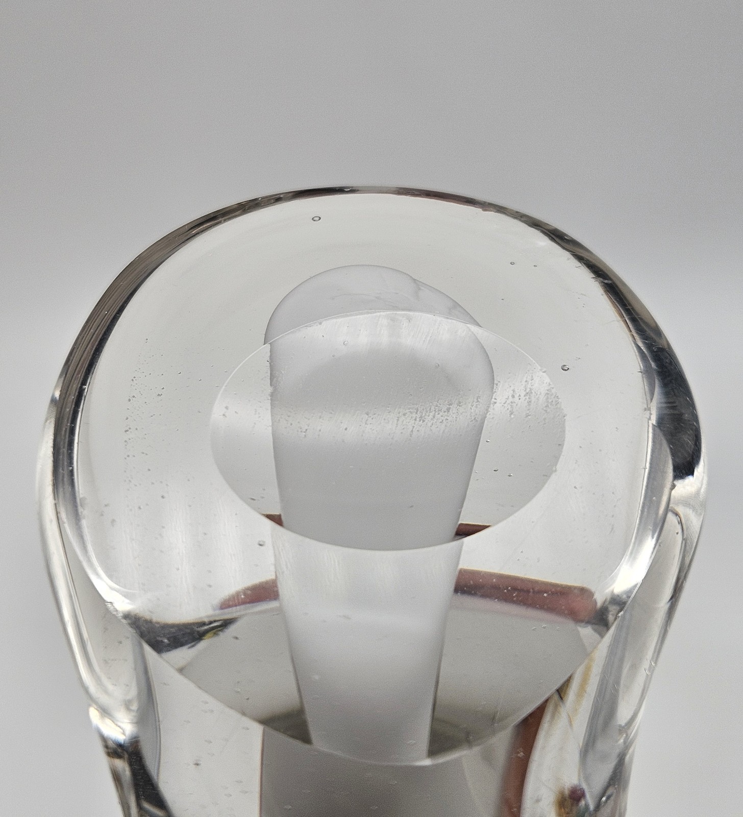 Murano Art Glass Madona Figurine Virgin Mary Paperweight Figure White Filling