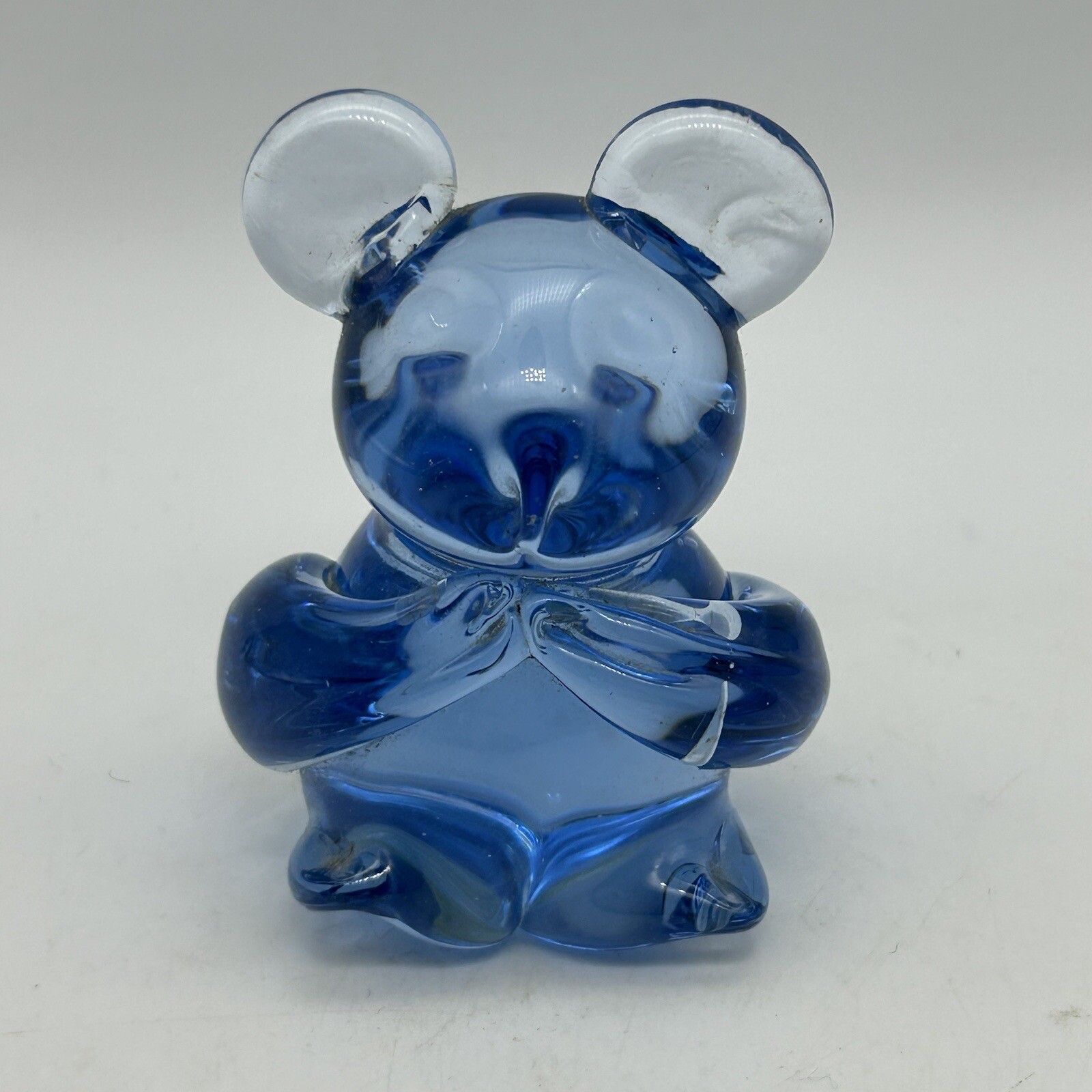 United States Commemorative Fine Art Gallery Blue Glass Koala Bear Paperweight