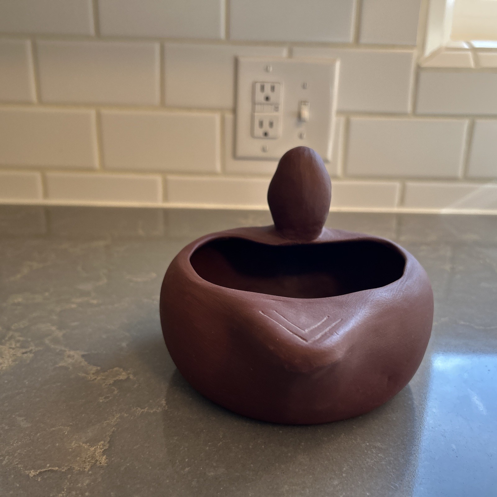 Cherokee Heritage Pottery Duck Planter Clay Native American Art HTF RARE Signed