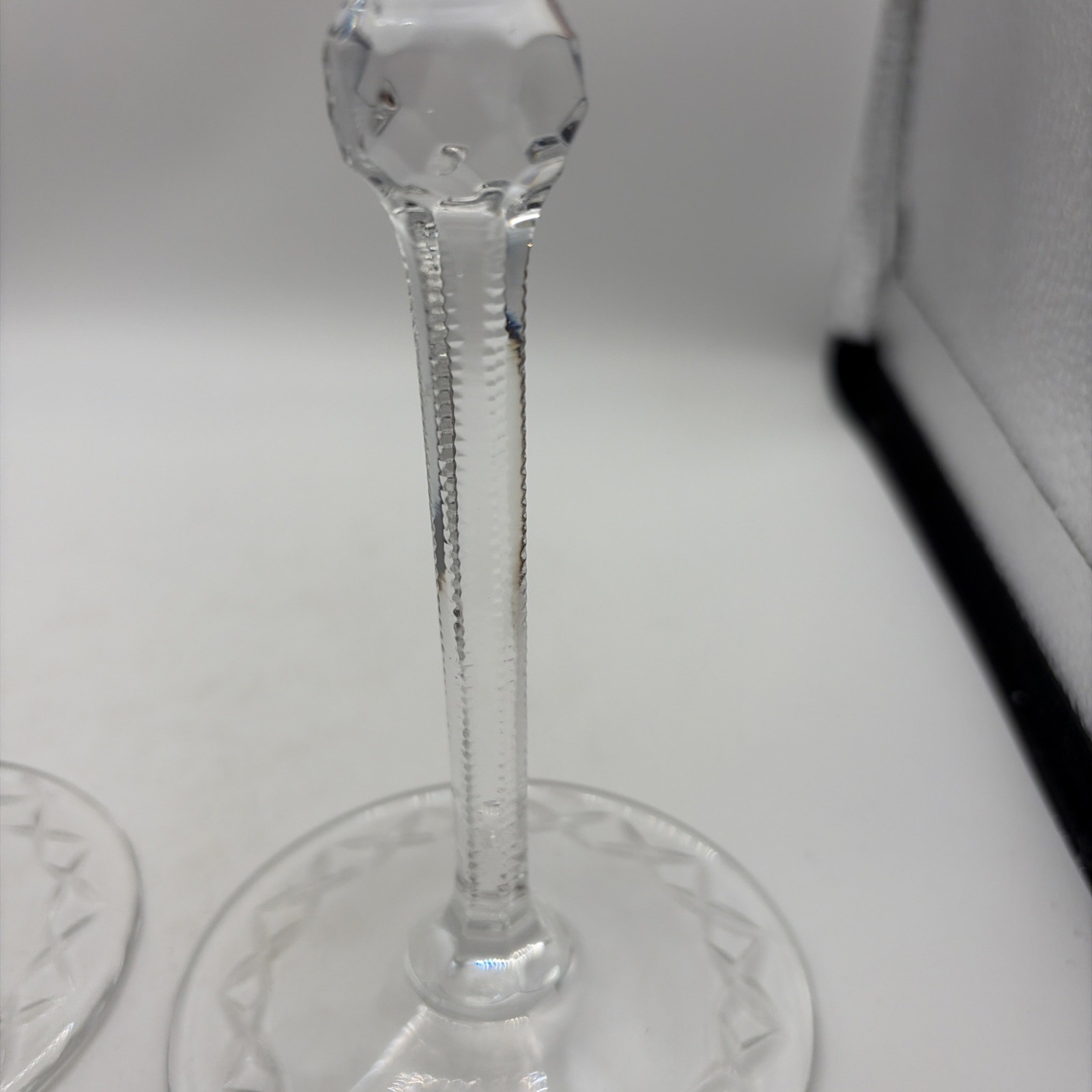2 Rogaska GALLIA 8 inch Crystal Candle Stick Holders Clear Glass Elegance Vtg