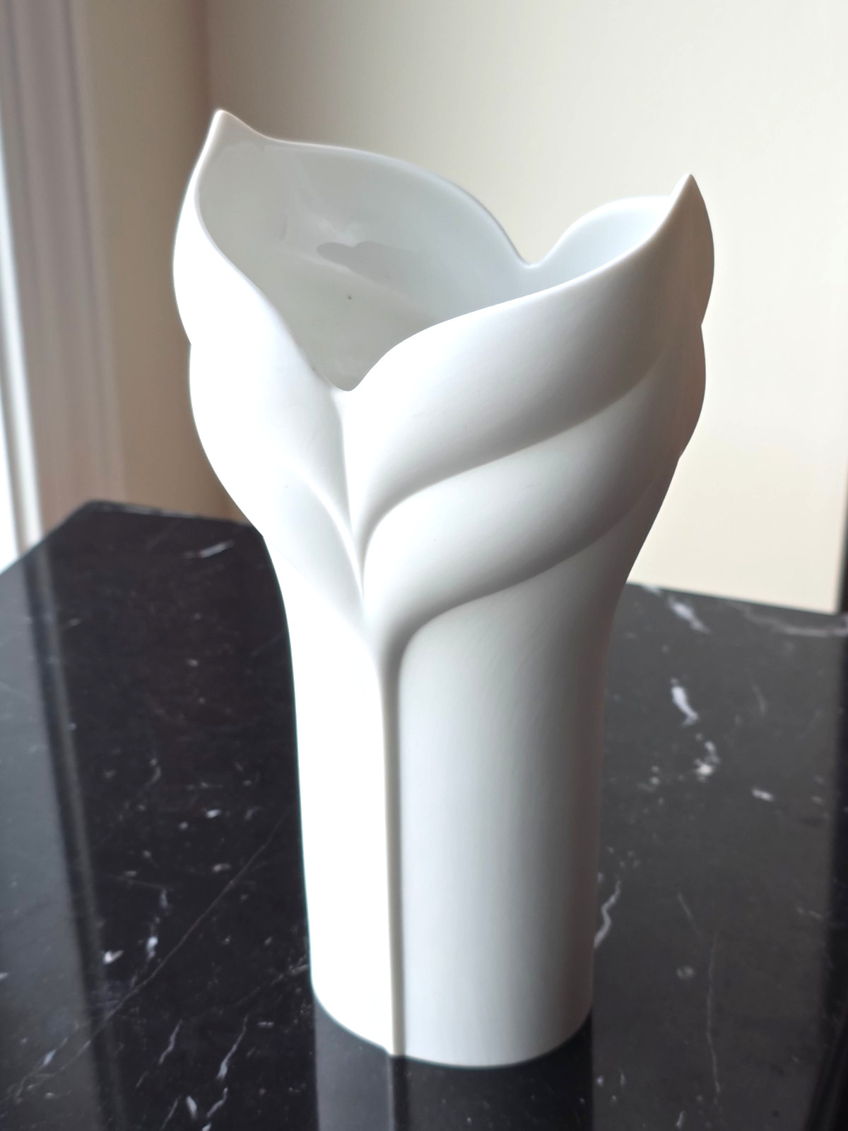 Vintage ROSENTHAL STUDIO LINE Calla Lily Relief VASE in White