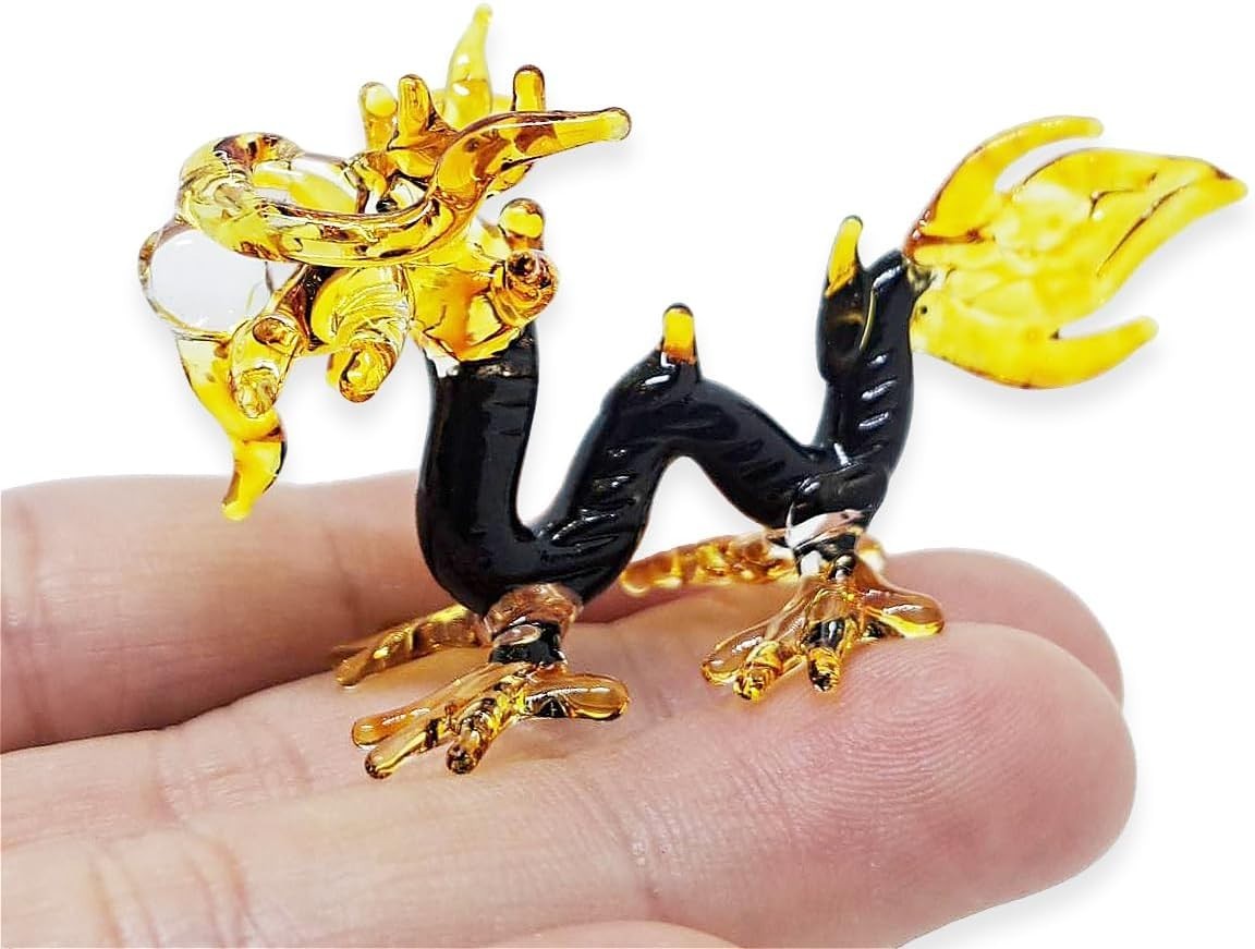 Dragon Blown Glass Animals Crystal Decorative Collectible Figures Décor Gifts