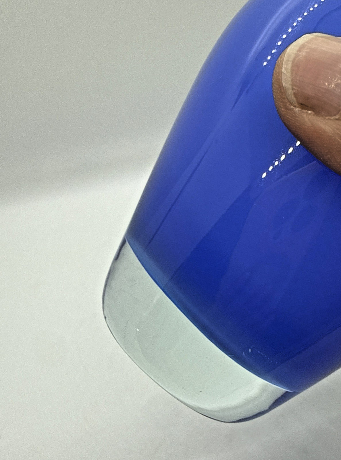 Cobalt Lavender Blue Hand Blown Glass Vase 4.75″ Tall Art Glass Modern Small