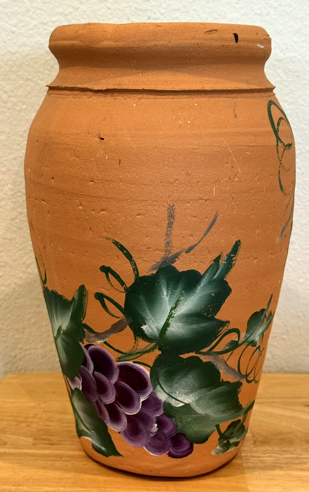 Vintage Rare HTF Hewells Pottery Terracotta 11″ Planter Vase Signed “Donna”