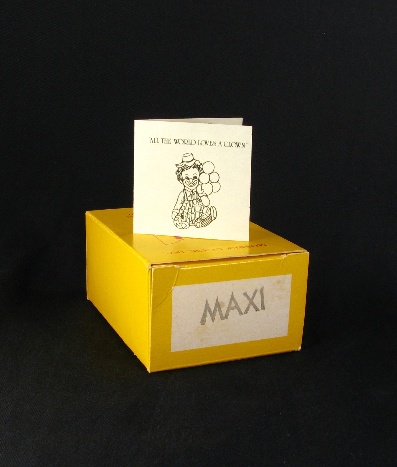 Mosser Glass Chocolate Balloon Clown “Maxi” 1981
