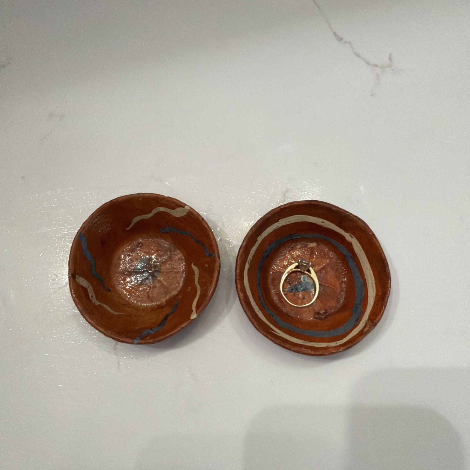 Vintage Handmade Terracotta Small Ring/ Jewelry Dishes